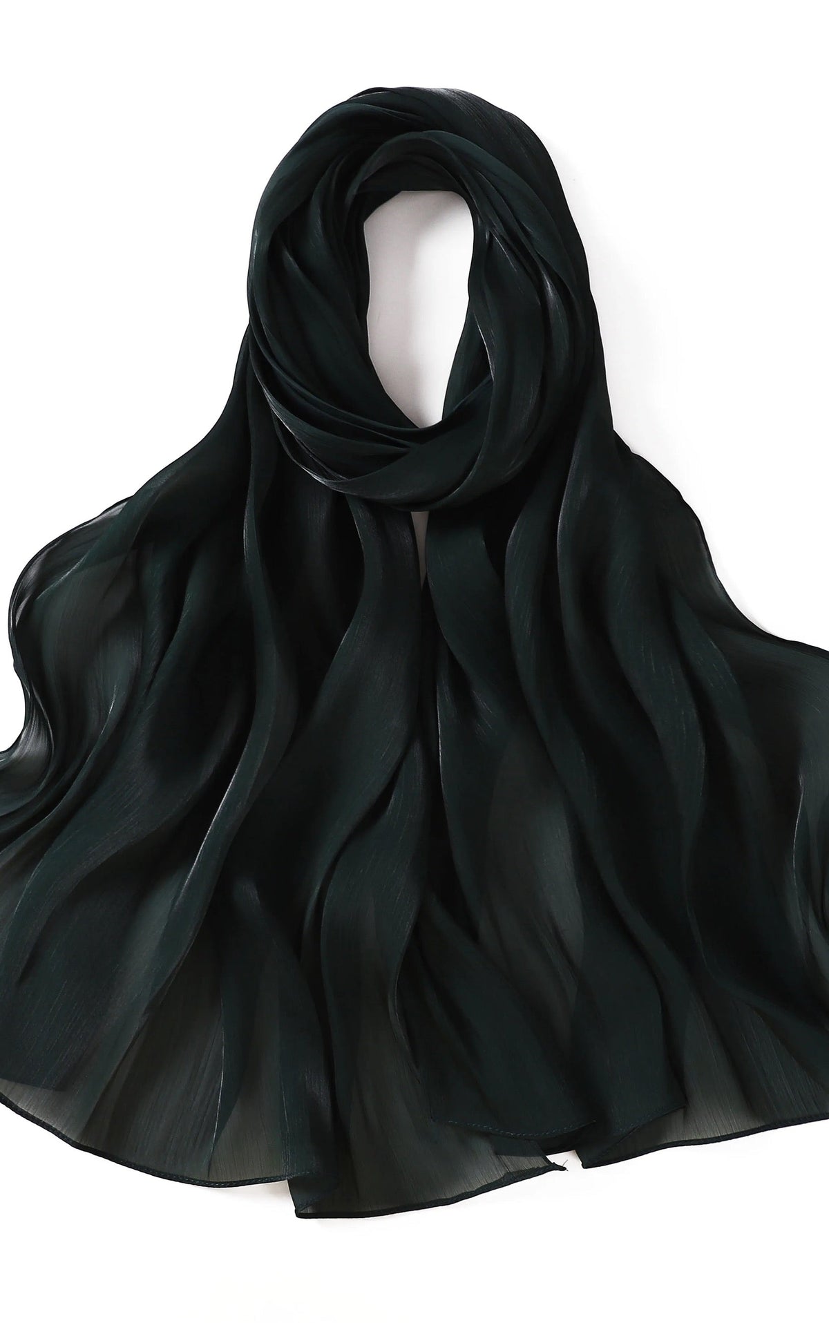 Shimmering Silk Chiffon hijab Kabayare