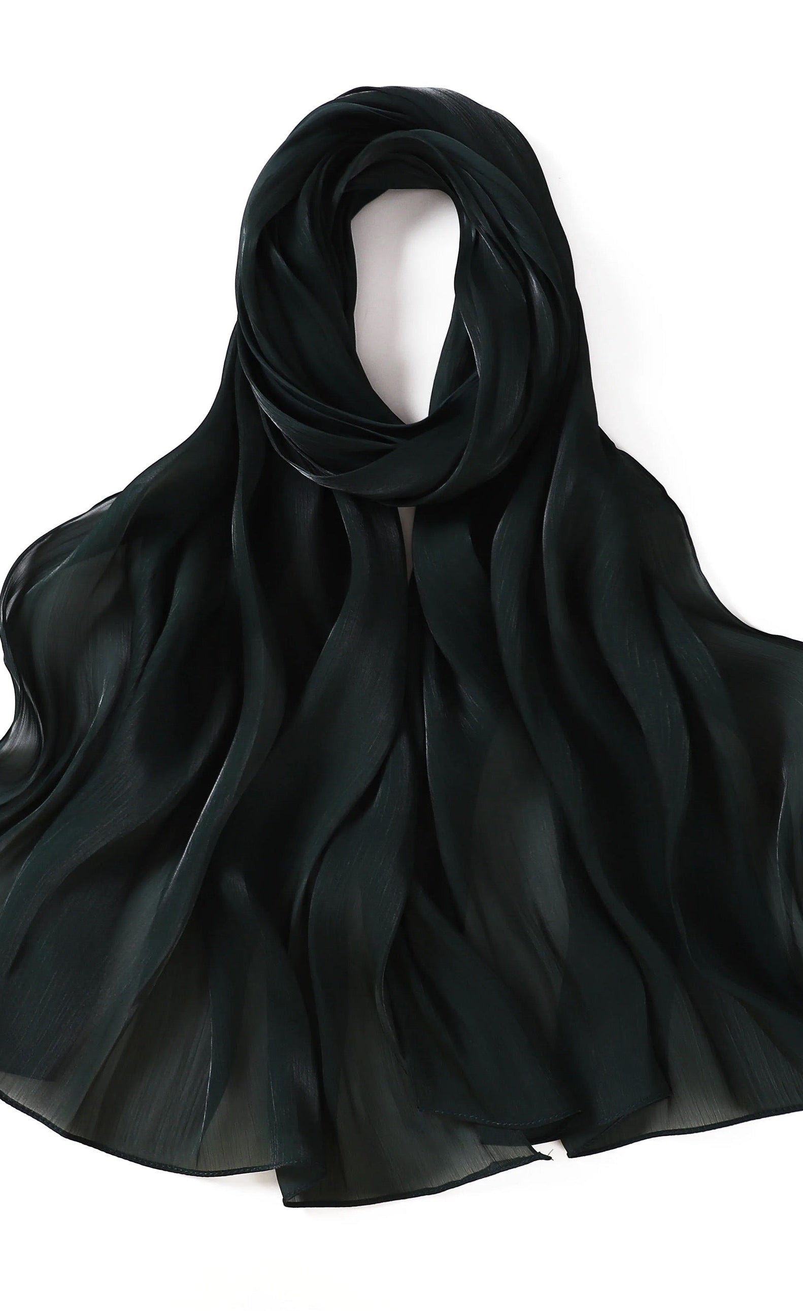 Shimmering Silk Chiffon hijab Kabayare