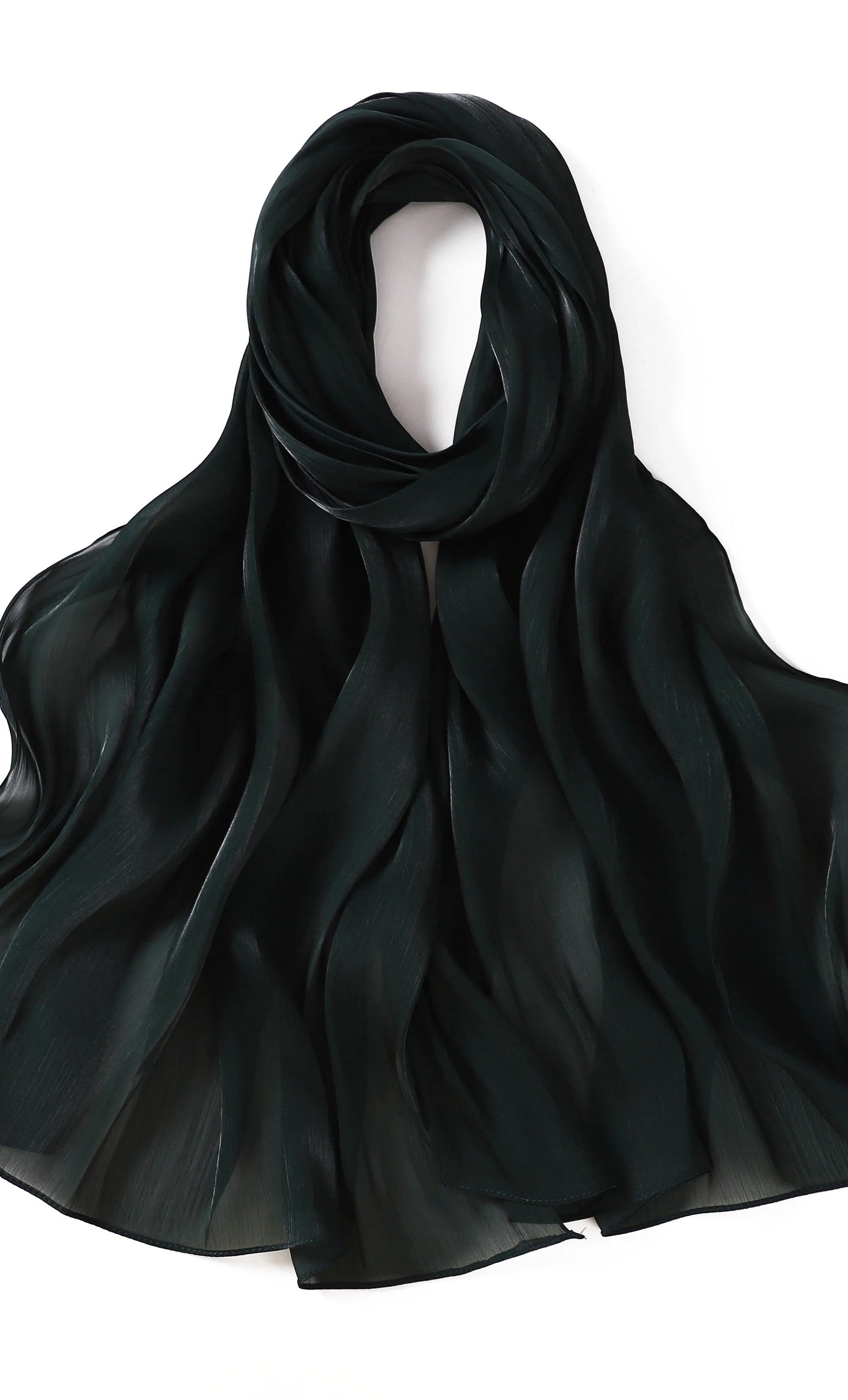 Shimmering Silk Chiffon hijab Kabayare