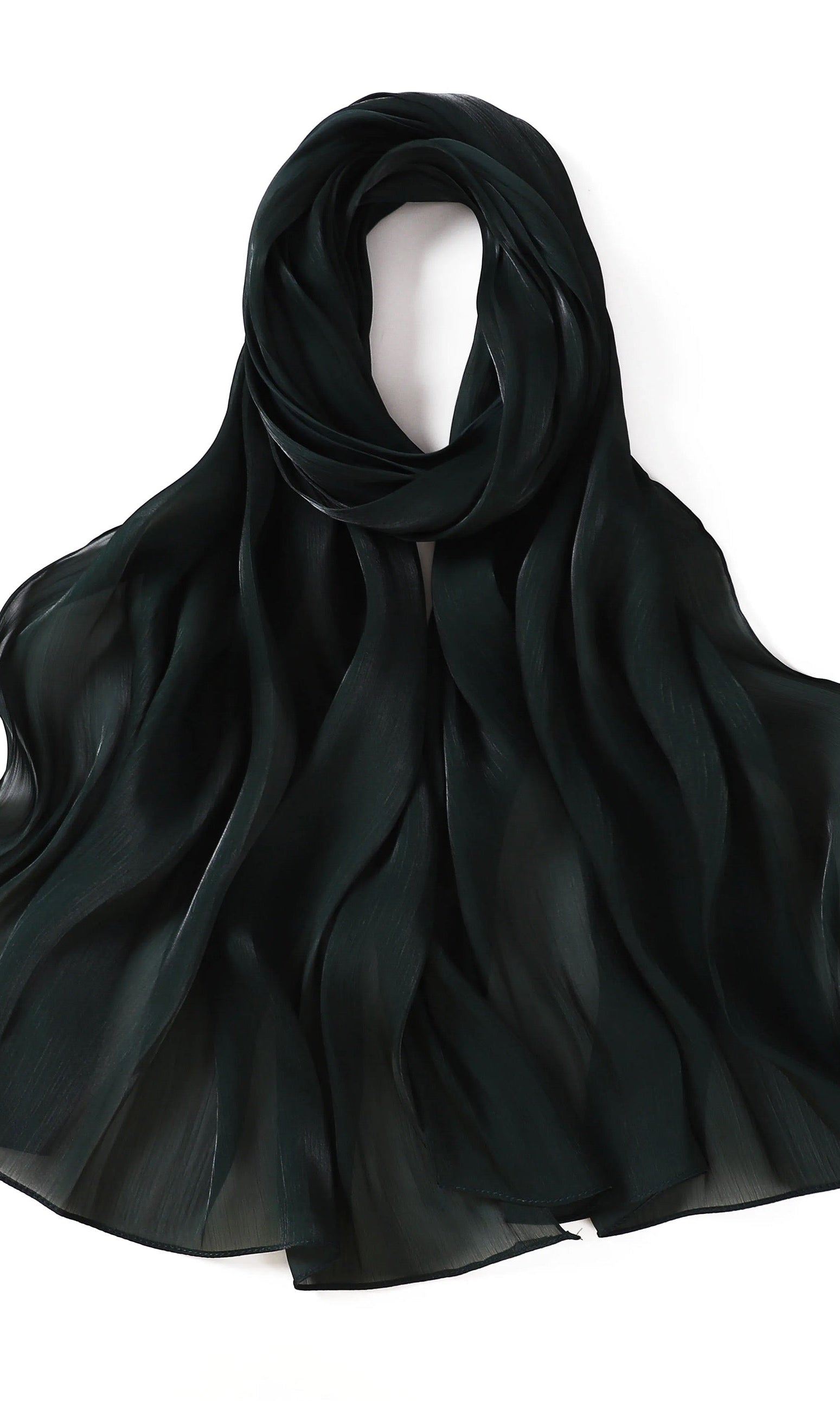 Shimmering Silk Chiffon hijab Kabayare