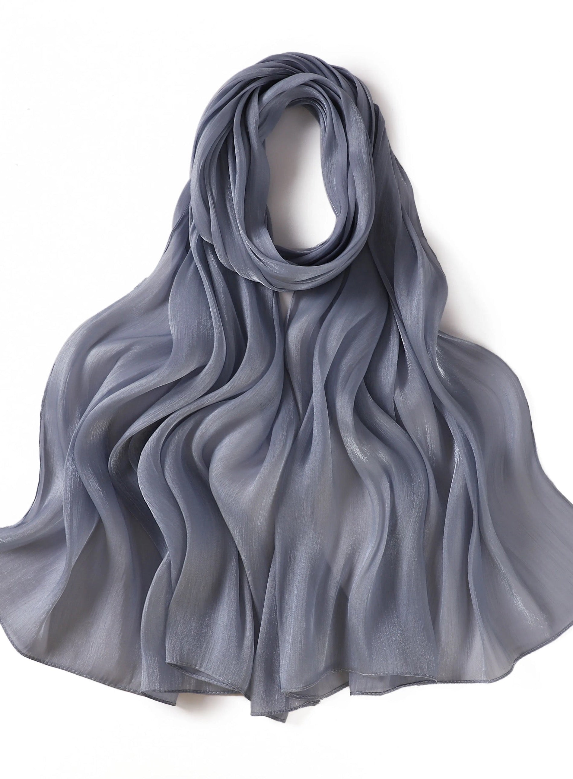 Shimmering Silk Chiffon hijab Kabayare