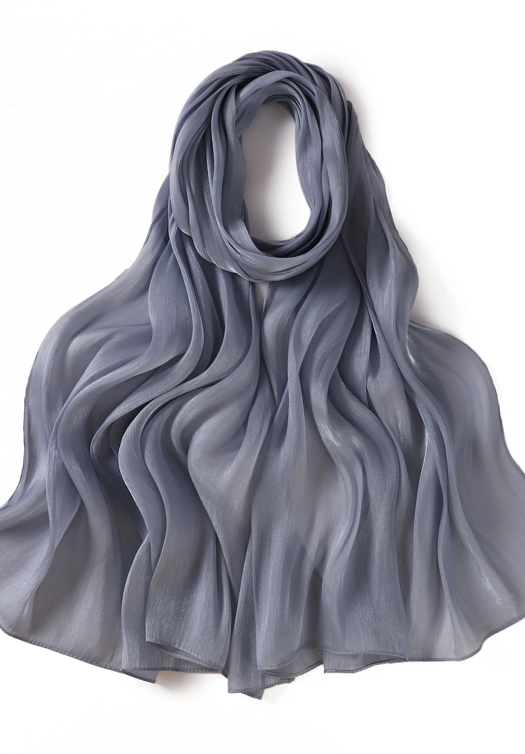 Shimmering Silk Chiffon hijab Kabayare