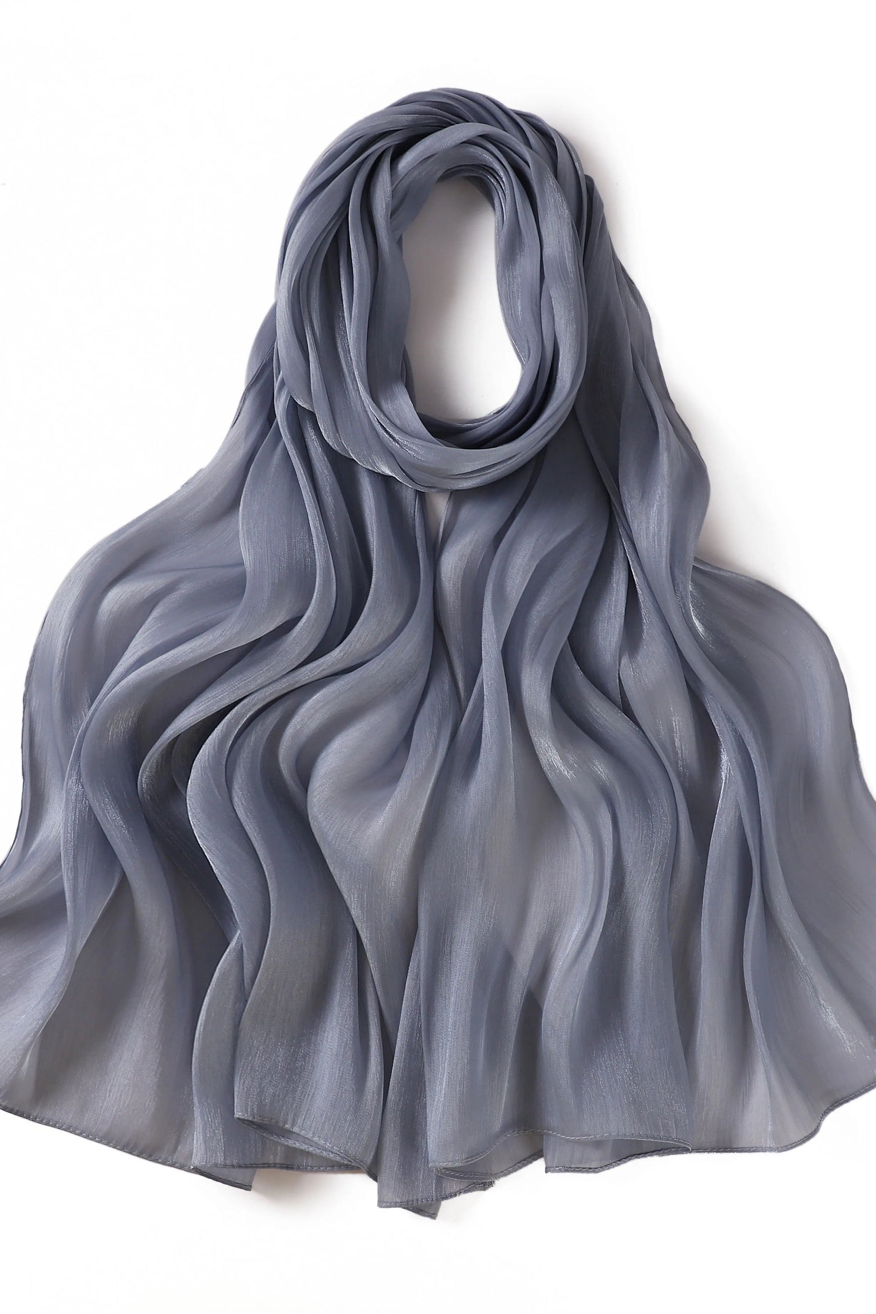 Shimmering Silk Chiffon hijab Kabayare