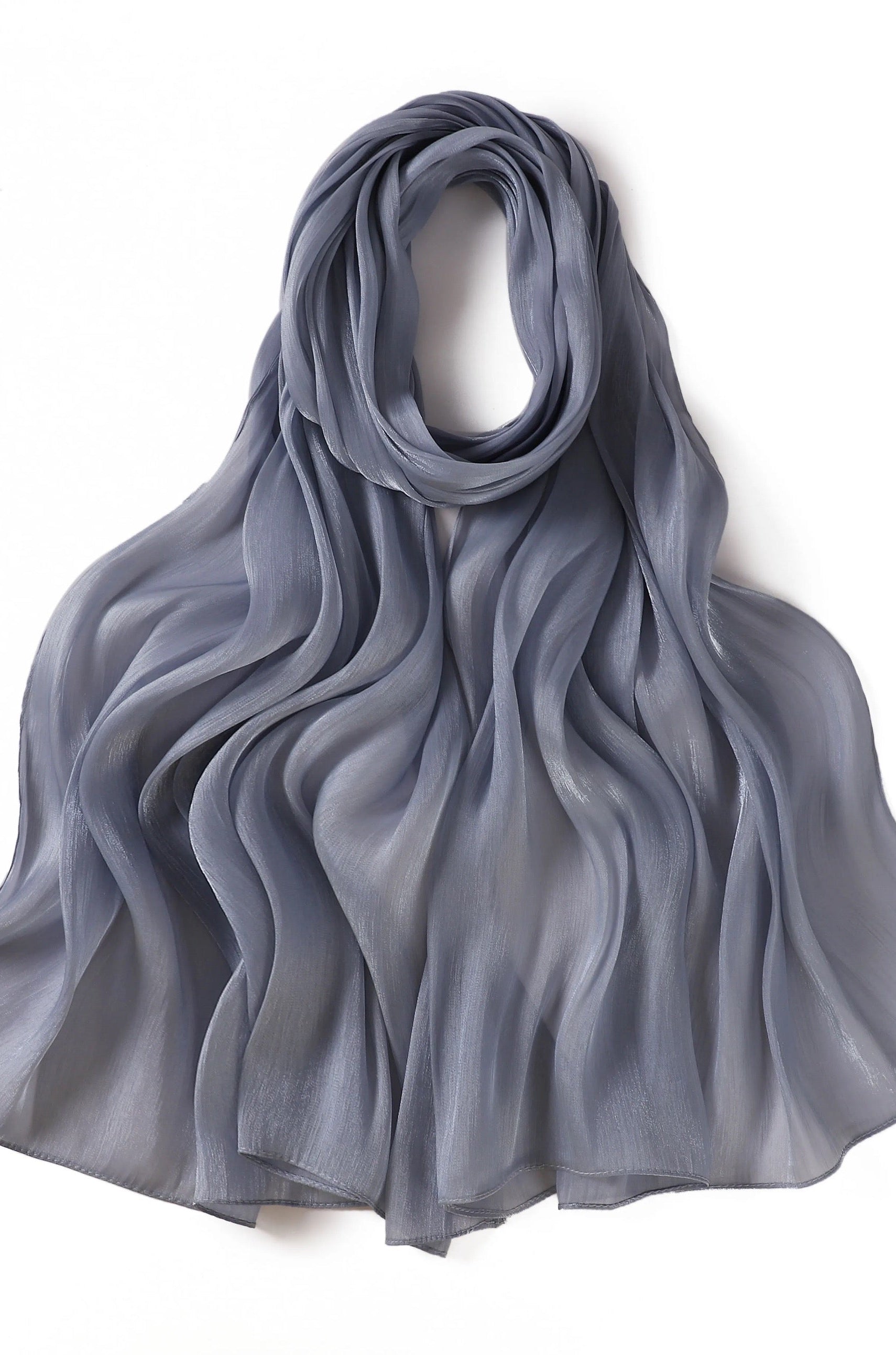 Shimmering Silk Chiffon hijab Kabayare