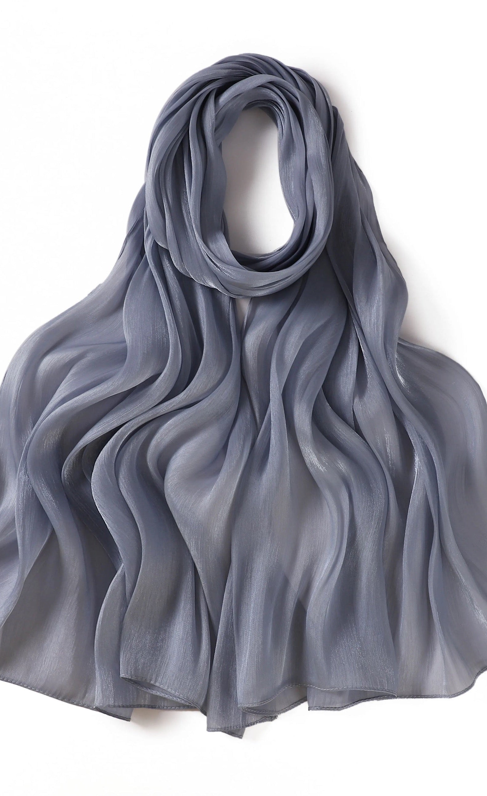 Shimmering Silk Chiffon hijab Kabayare