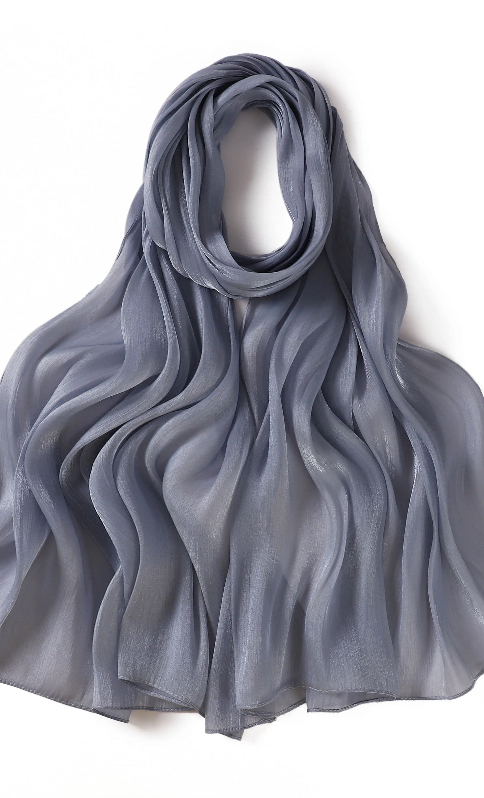 Shimmering Silk Chiffon hijab Kabayare