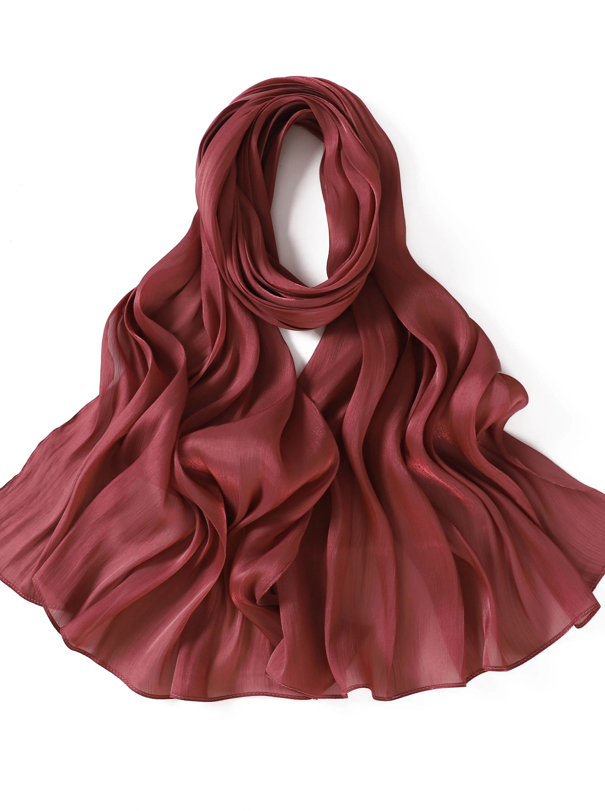 Shimmering Silk Chiffon hijab Kabayare