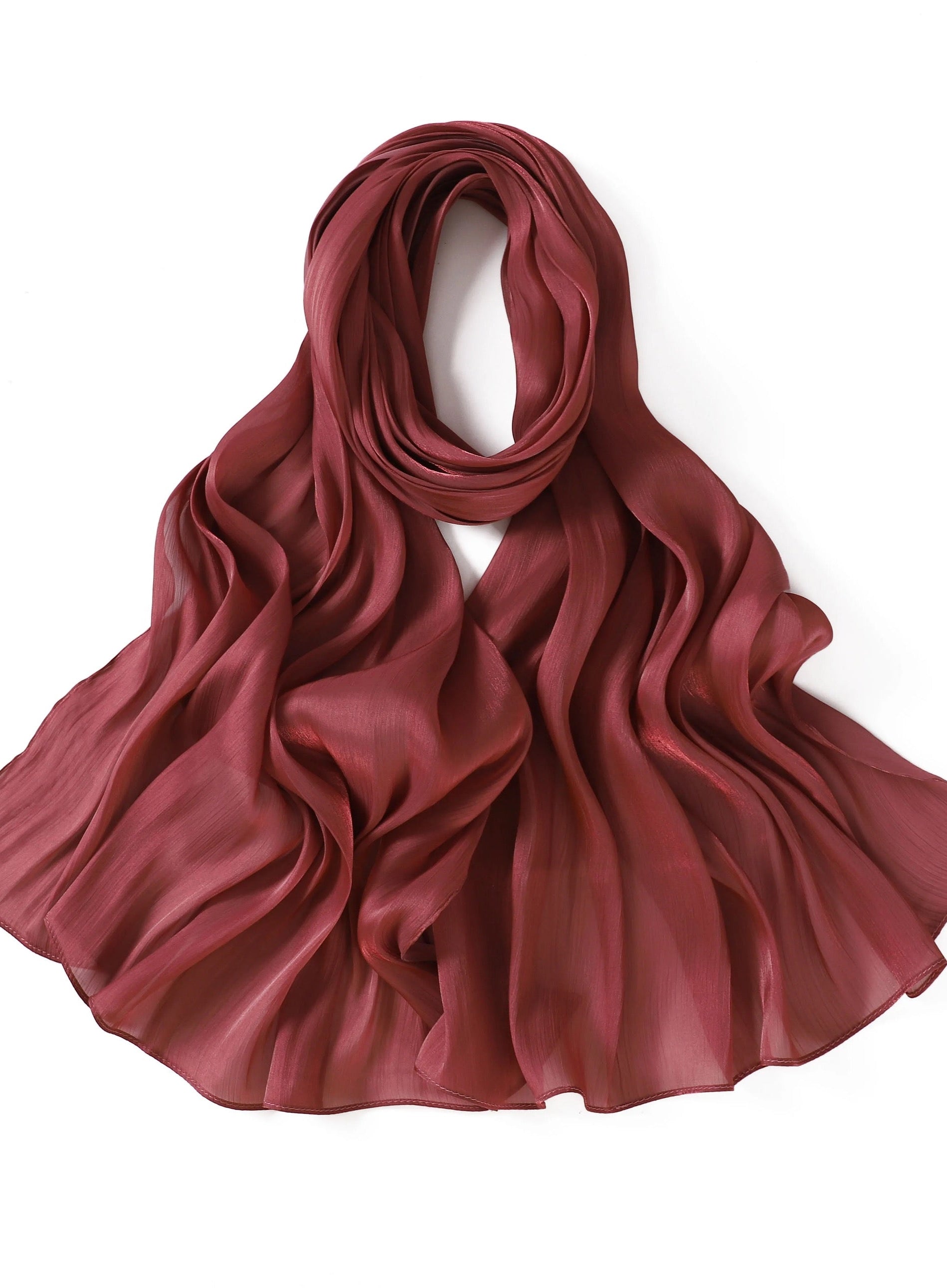 Shimmering Silk Chiffon hijab Kabayare