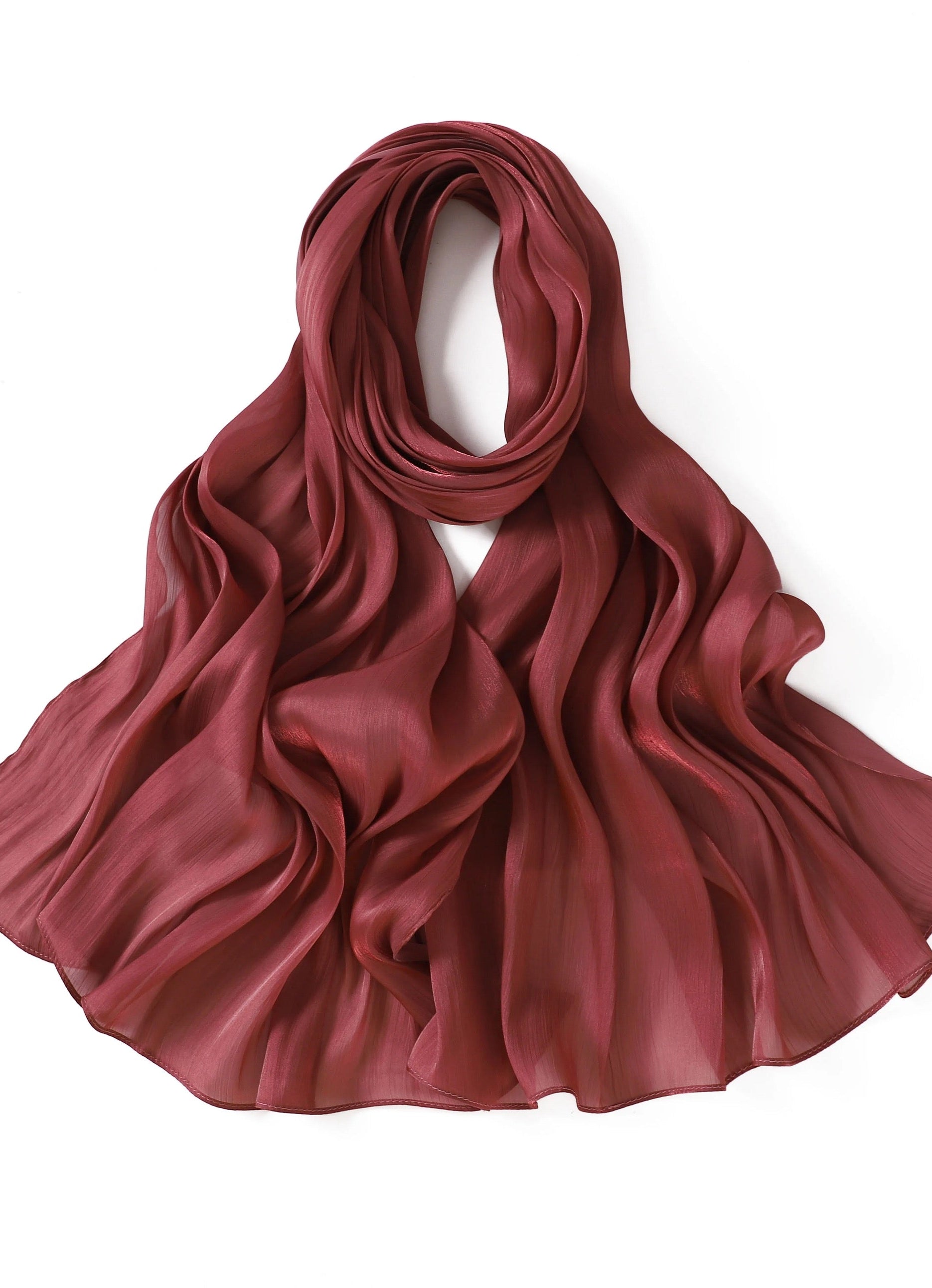 Shimmering Silk Chiffon hijab Kabayare