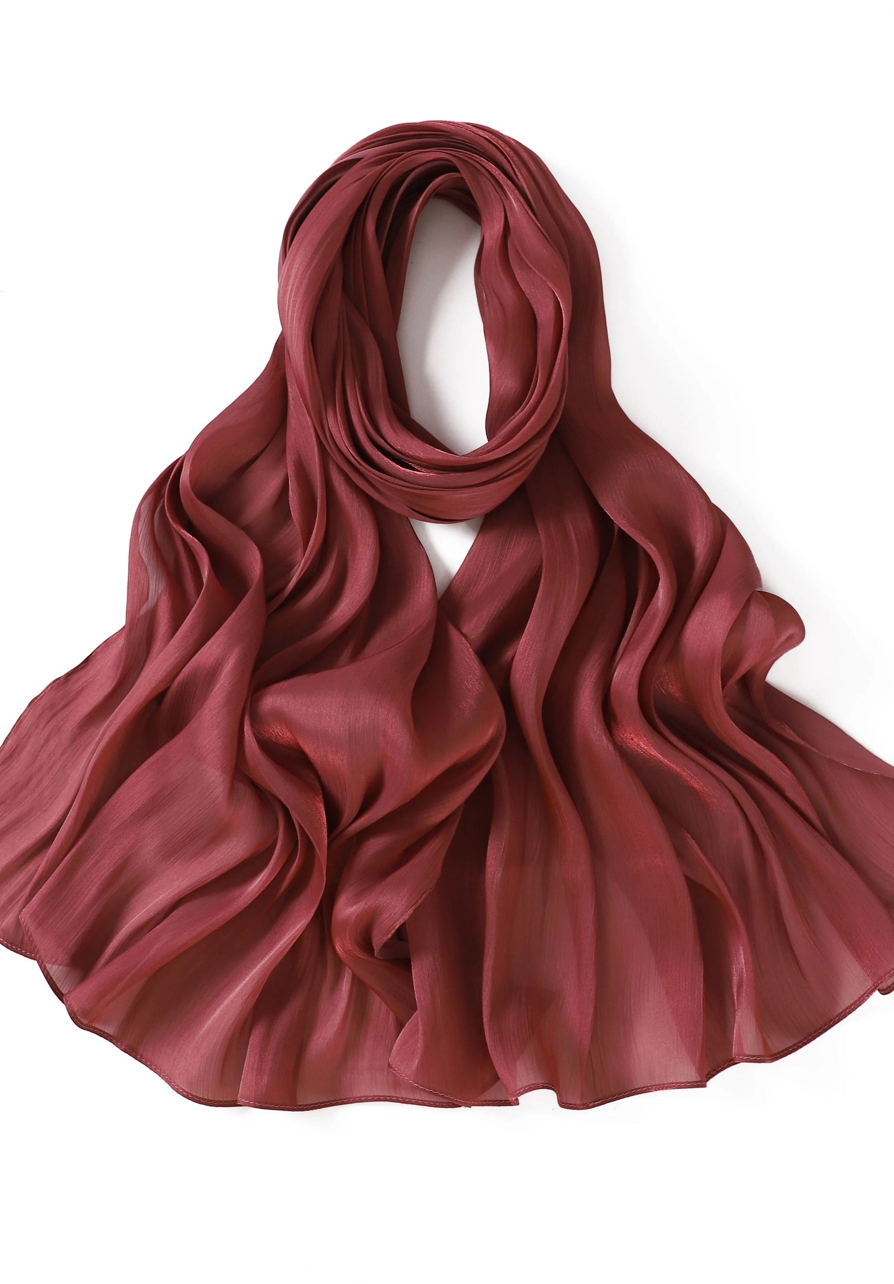 Shimmering Silk Chiffon hijab Kabayare