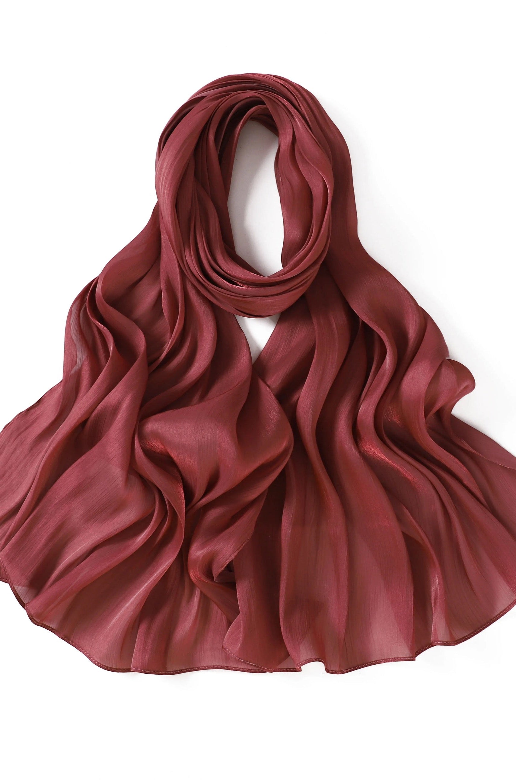 Shimmering Silk Chiffon hijab Kabayare