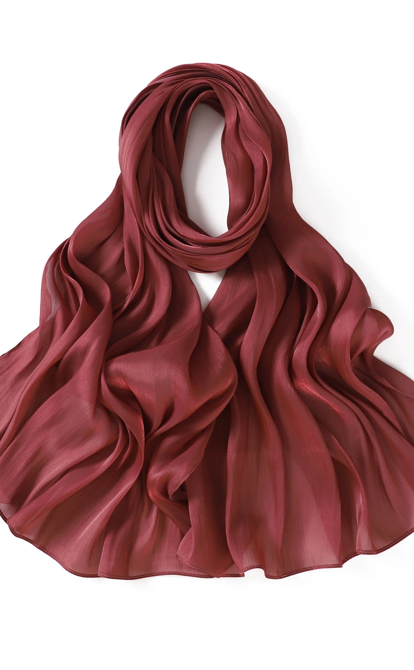 Shimmering Silk Chiffon hijab Kabayare