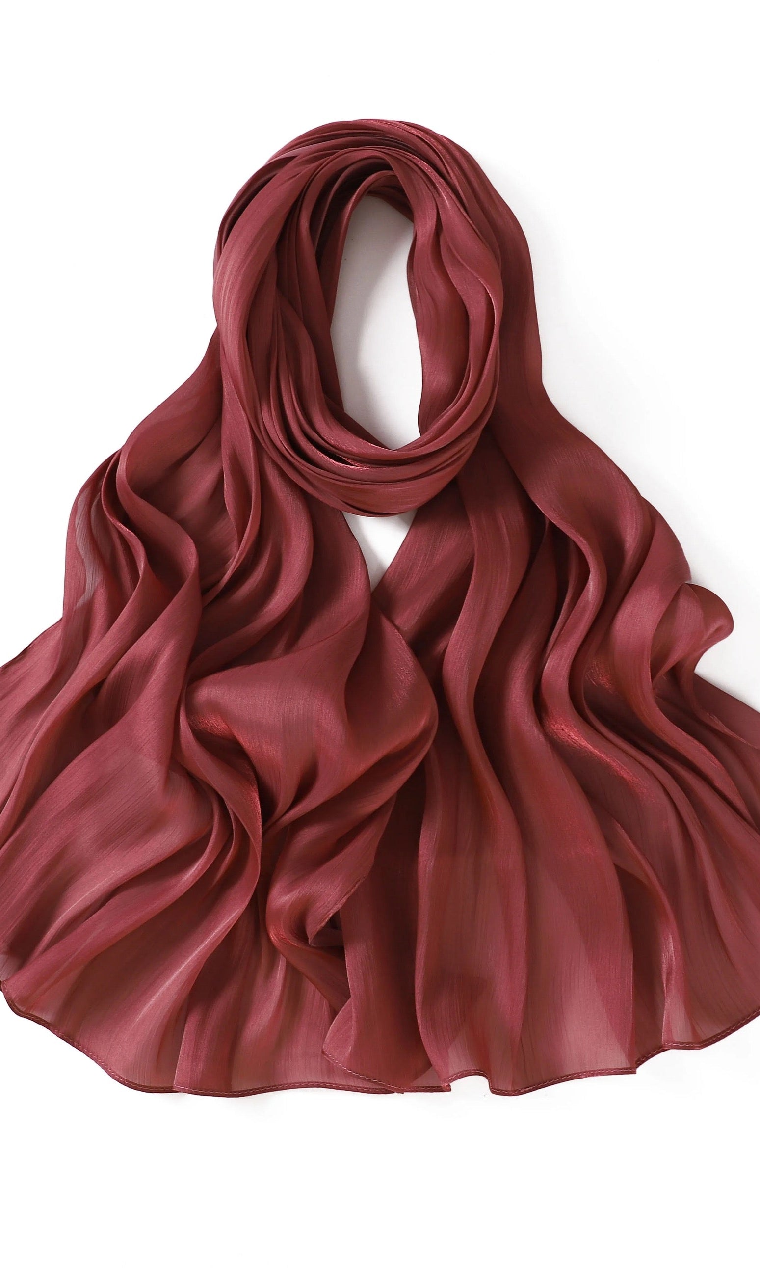 Shimmering Silk Chiffon hijab Kabayare