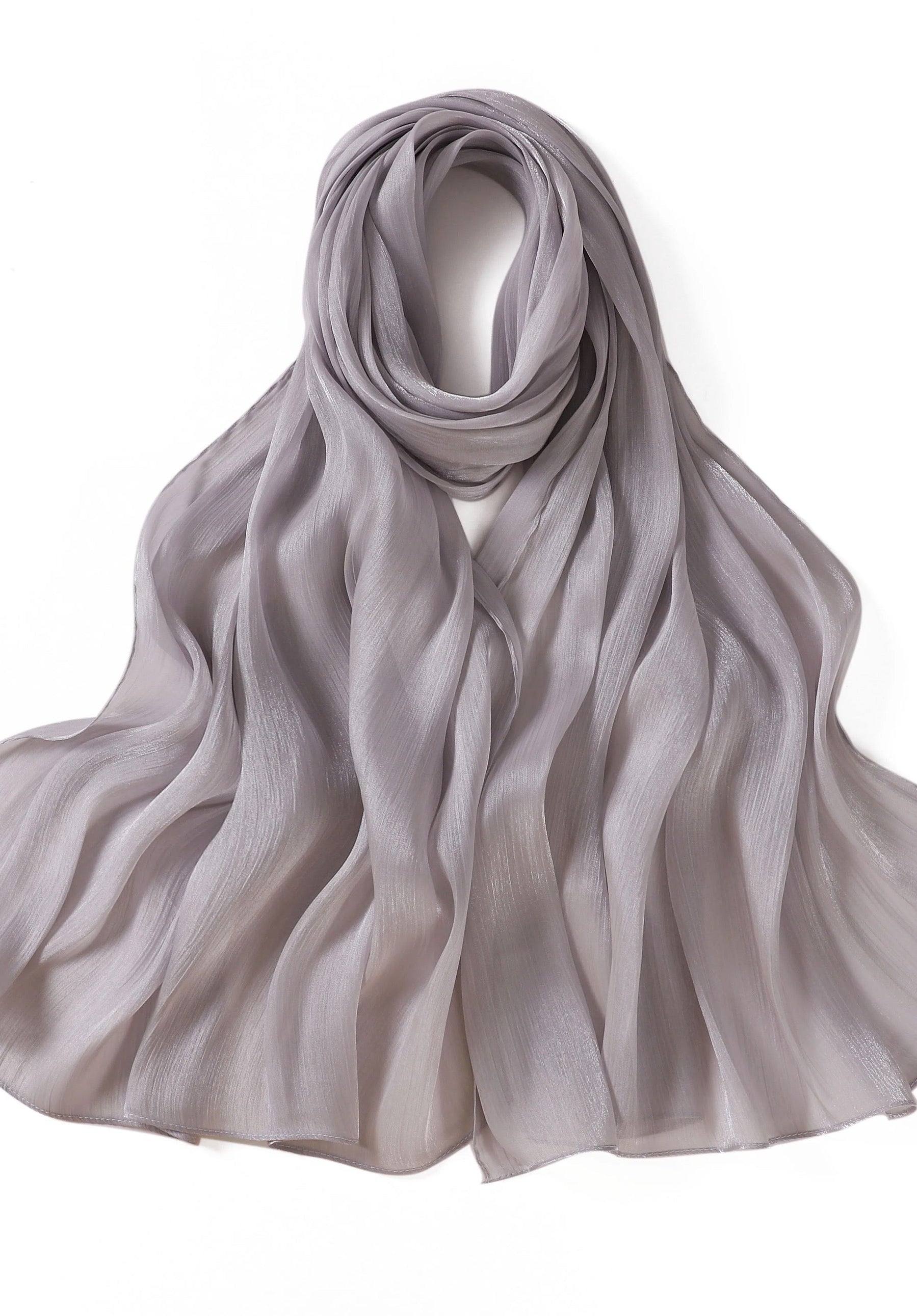 Shimmering Silk Chiffon hijab Kabayare