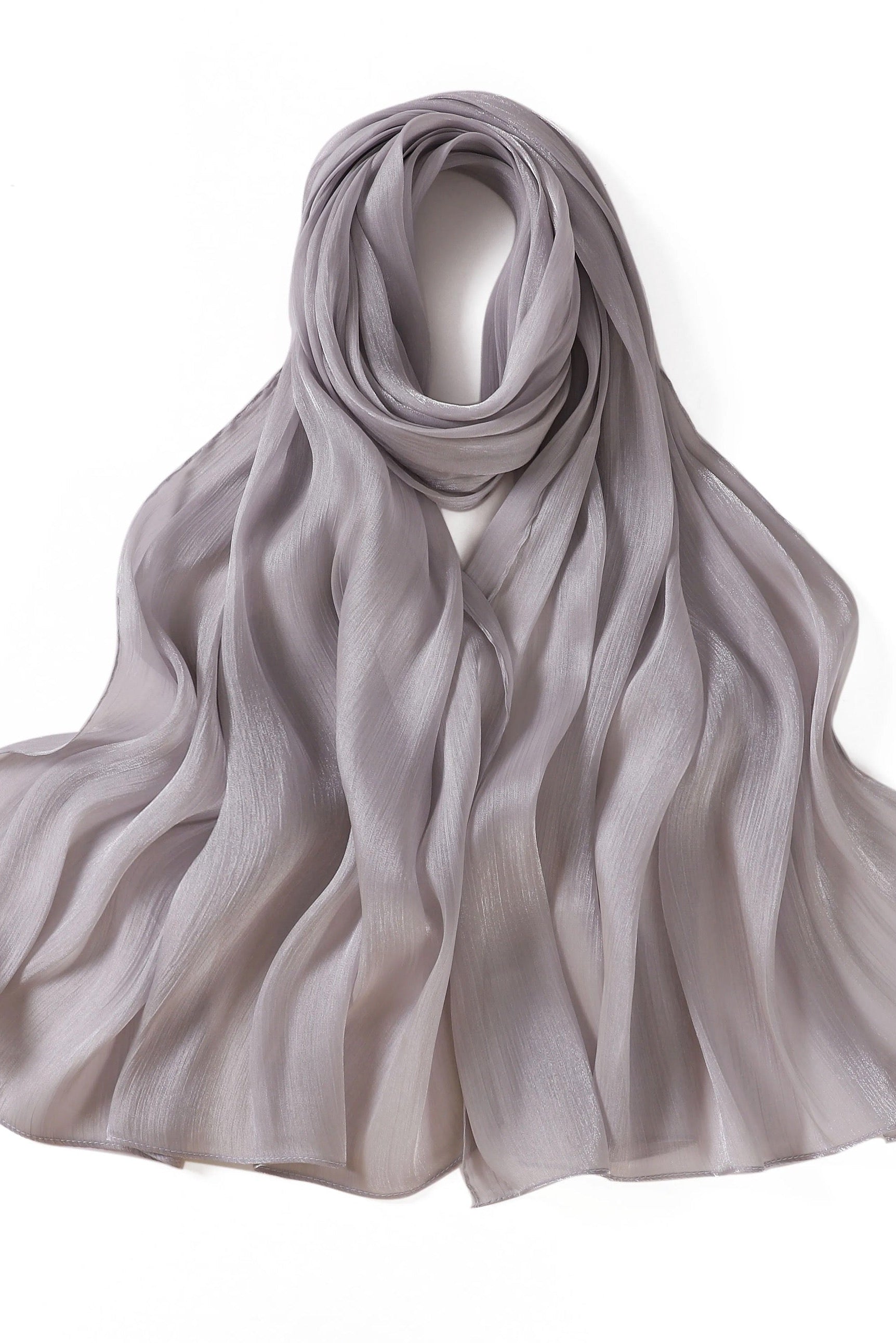 Shimmering Silk Chiffon hijab Kabayare