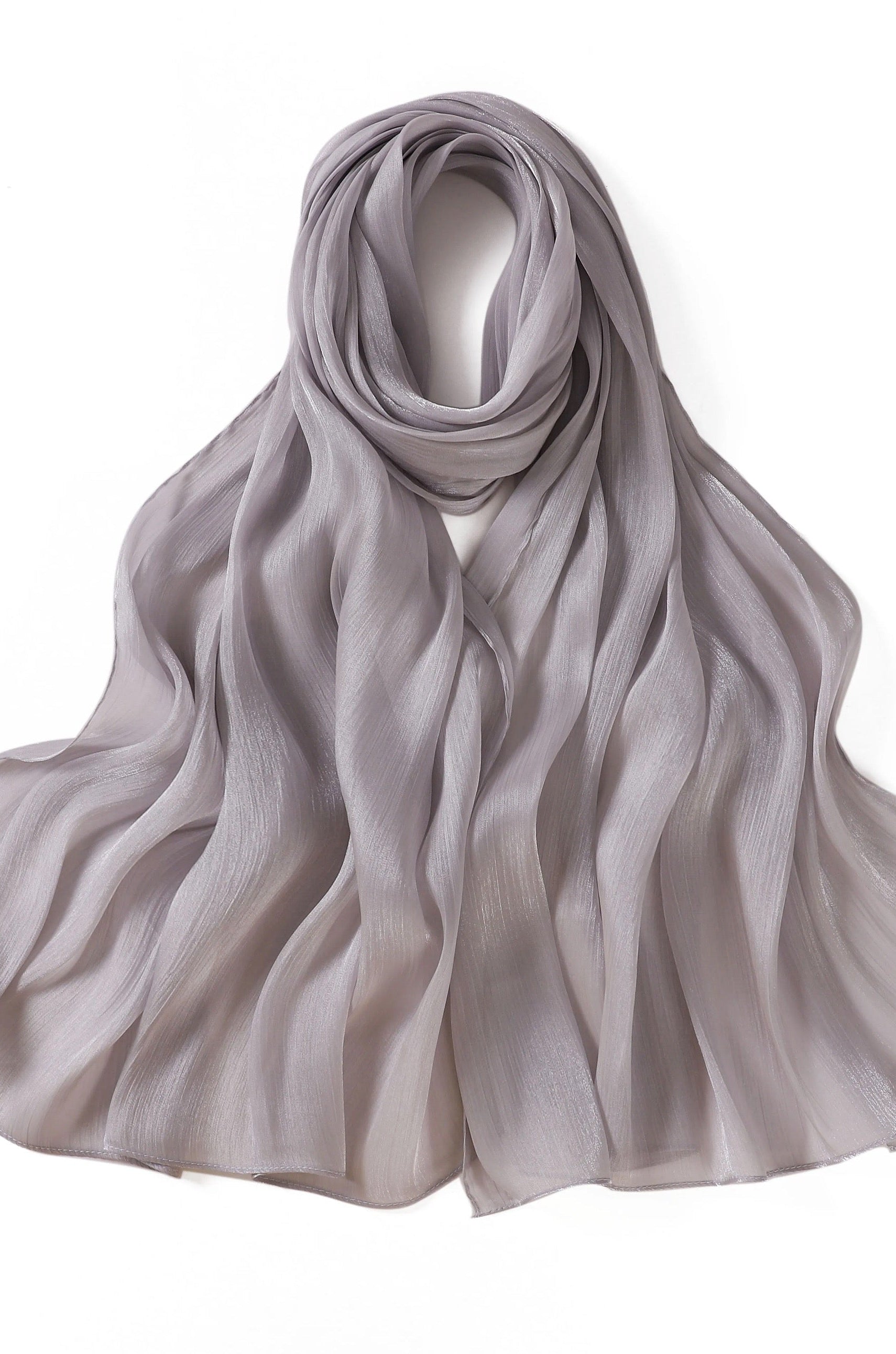 Shimmering Silk Chiffon hijab Kabayare