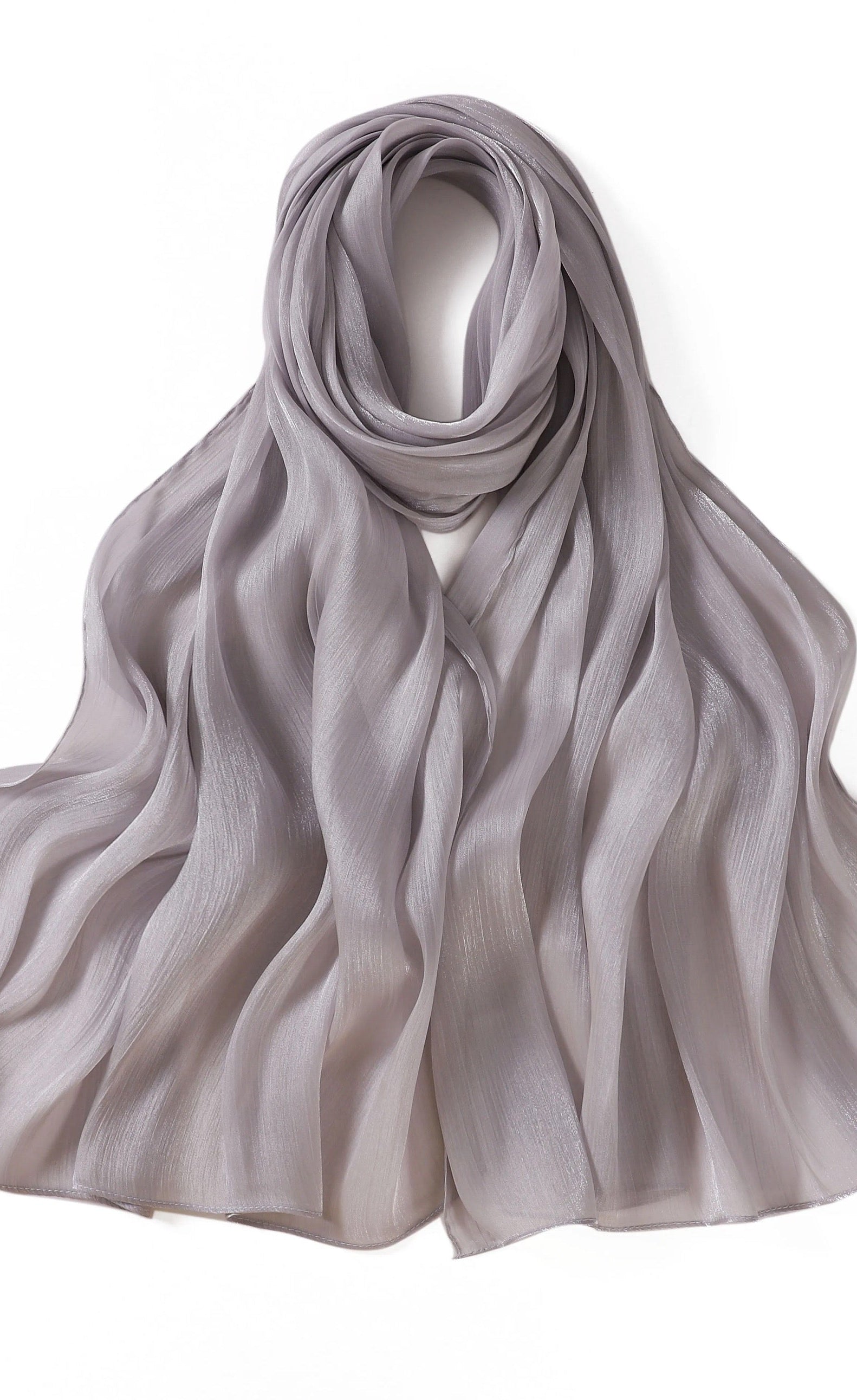Shimmering Silk Chiffon hijab Kabayare