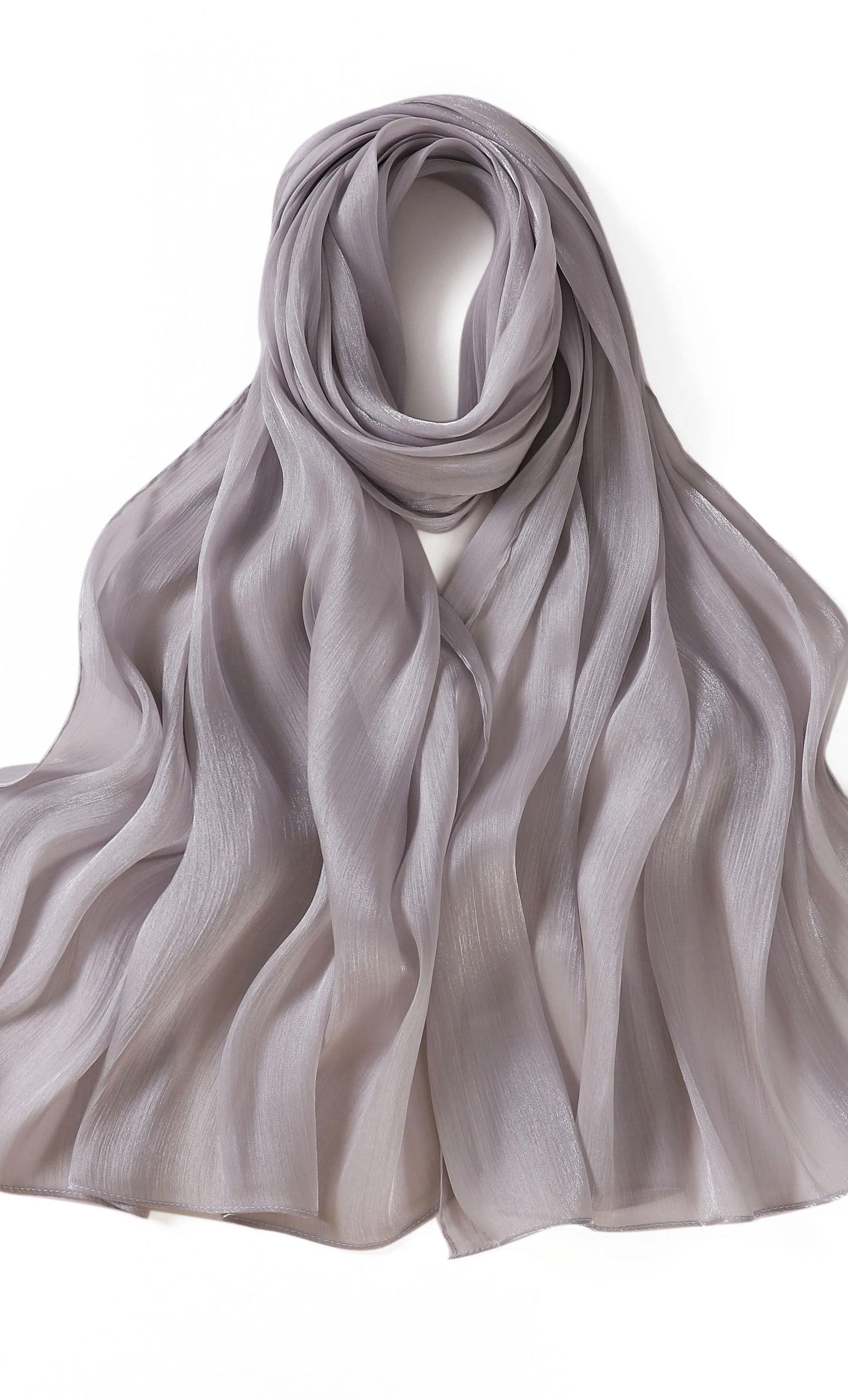 Shimmering Silk Chiffon hijab Kabayare