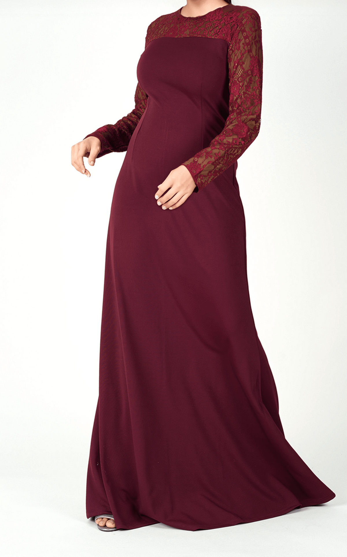 Shoulder detail Lace maxi dress Kabayare