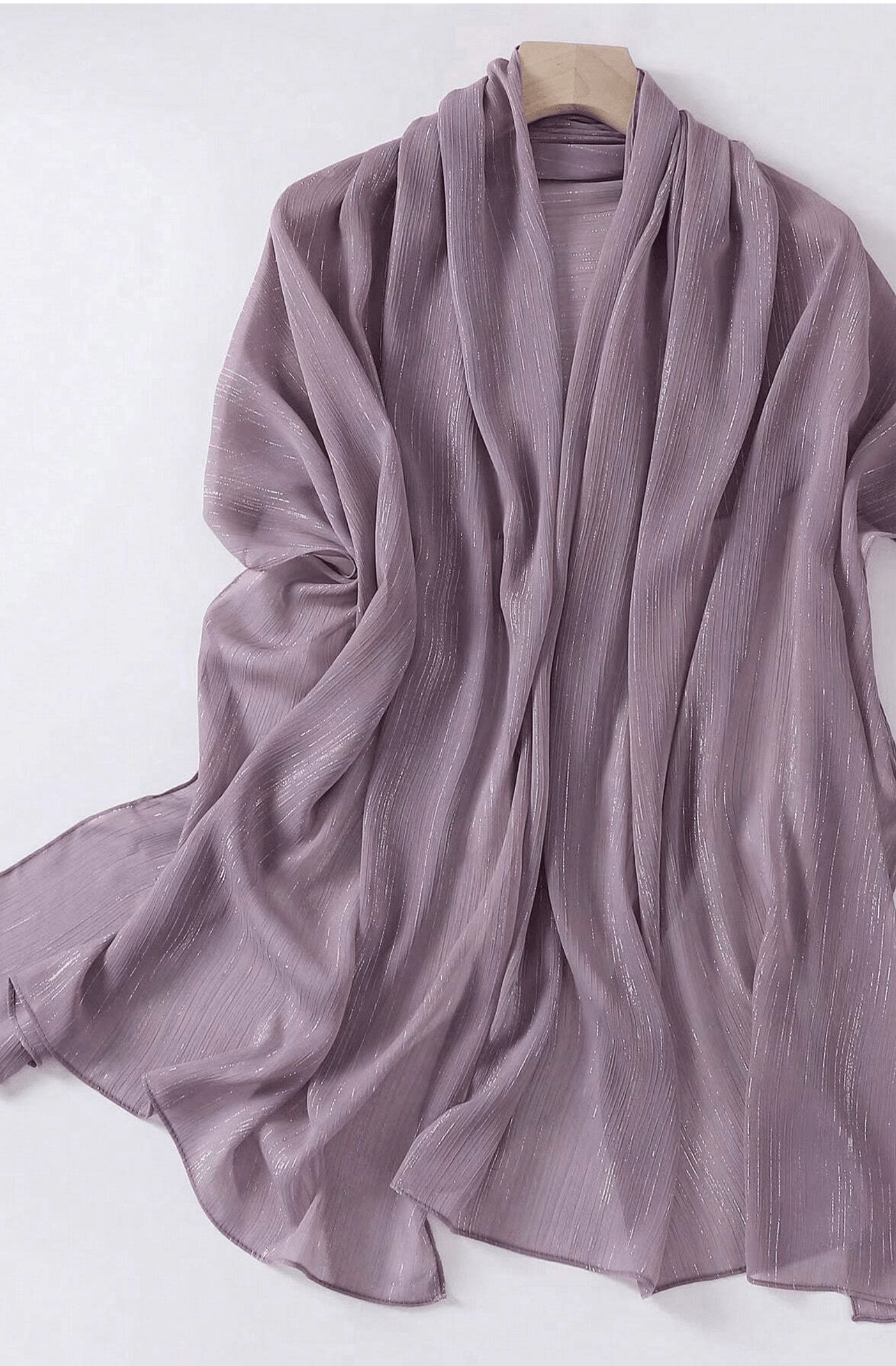 silver shimmer Chiffon hijab Kabayare