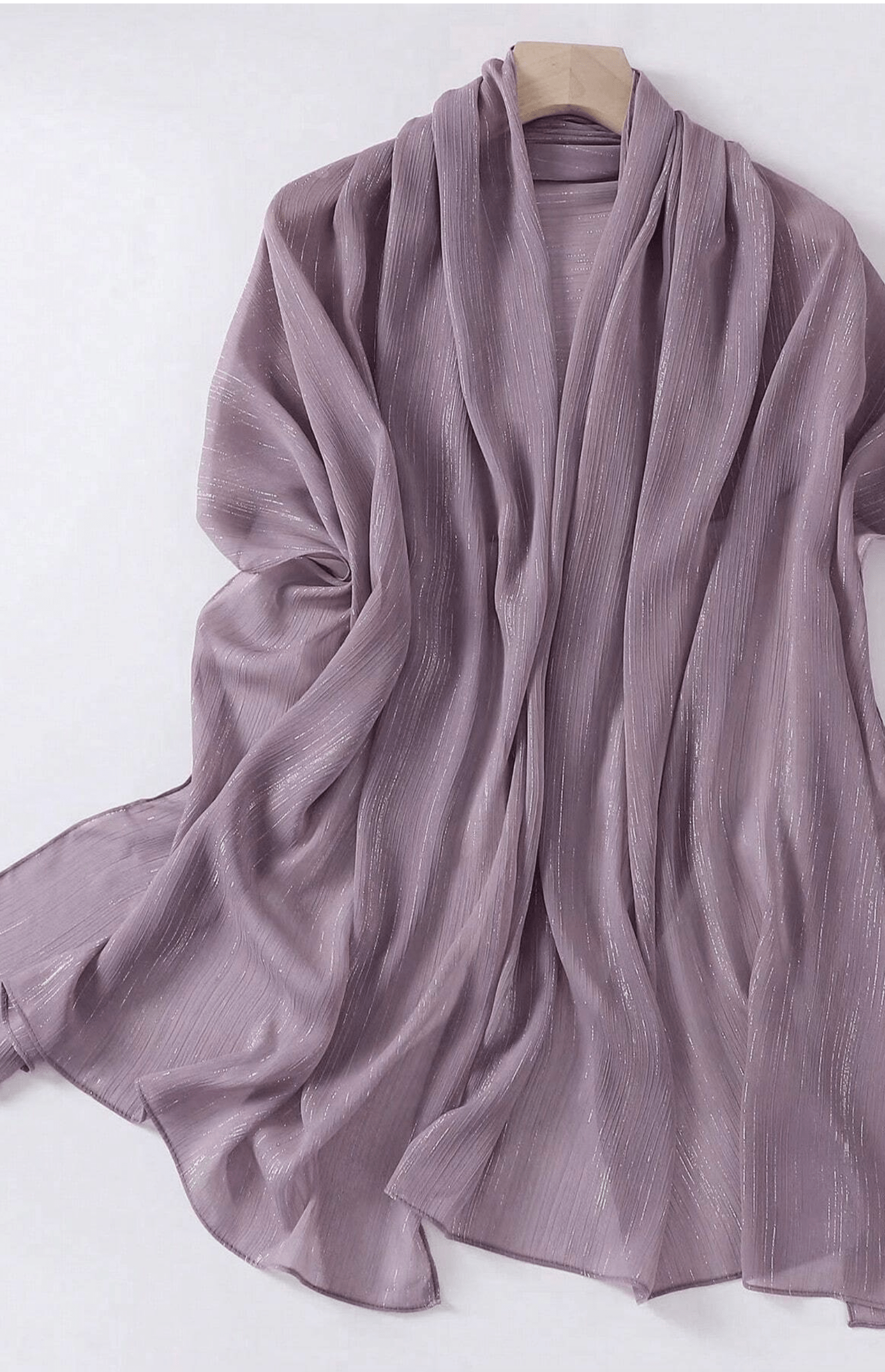 silver shimmer Chiffon hijab Kabayare