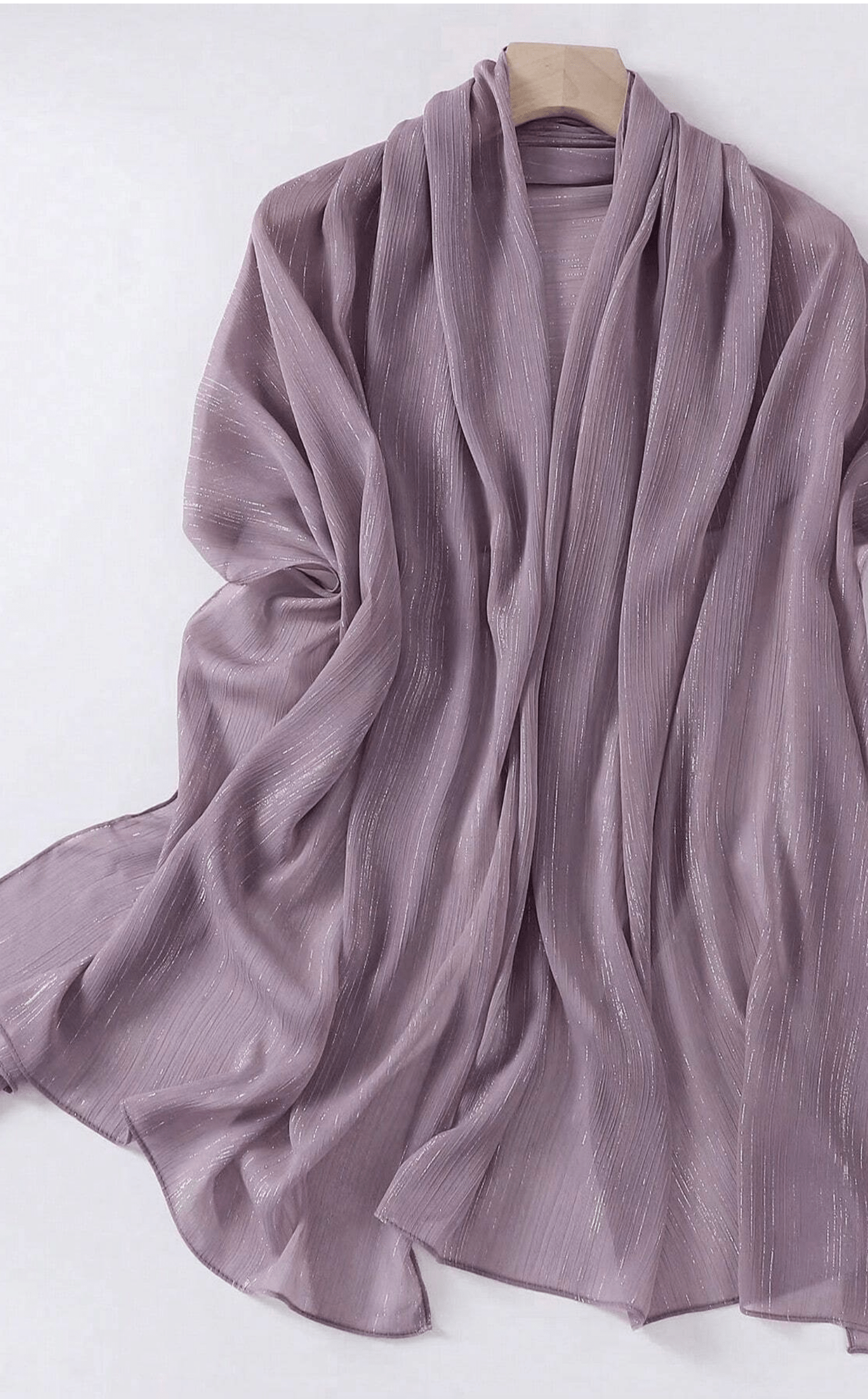 silver shimmer Chiffon hijab Kabayare