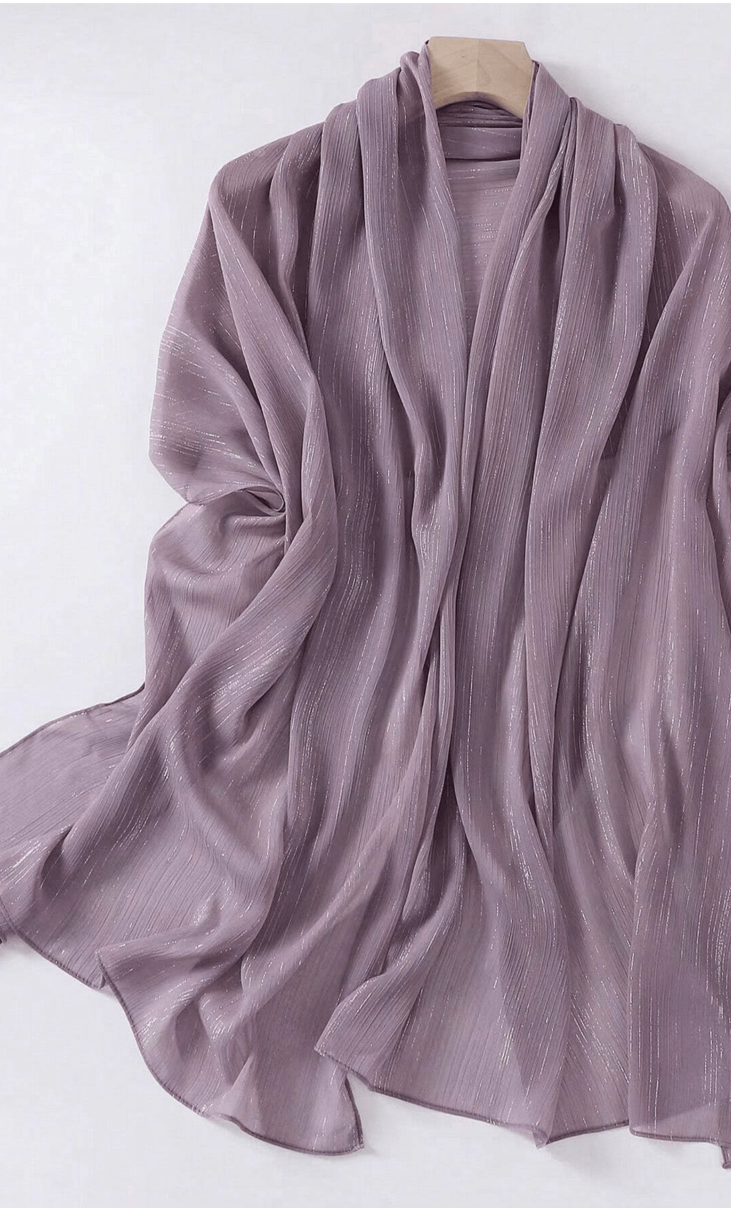 silver shimmer Chiffon hijab Kabayare