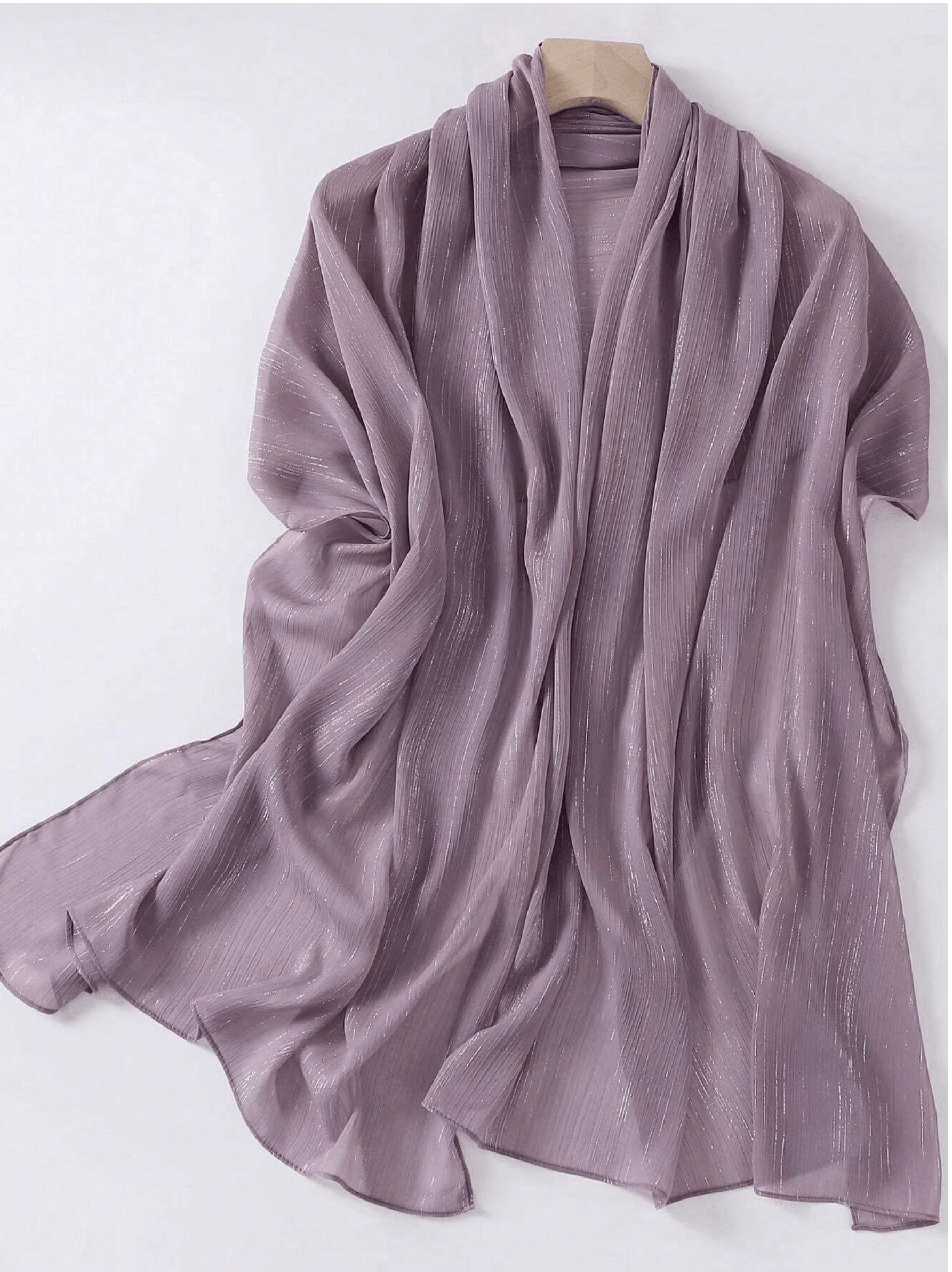 silver shimmer Chiffon hijab Kabayare