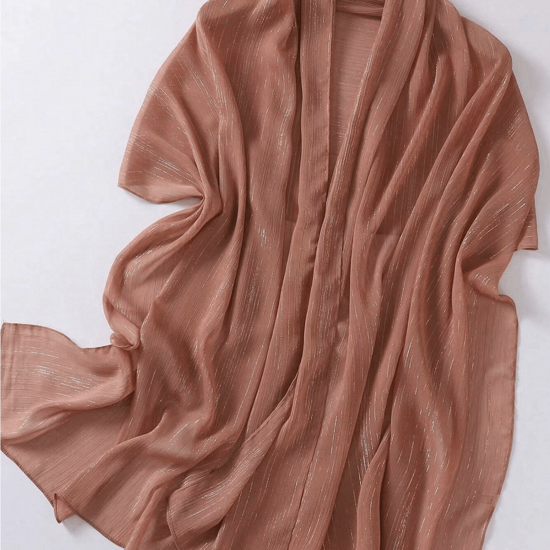 silver shimmer Chiffon hijab Kabayare