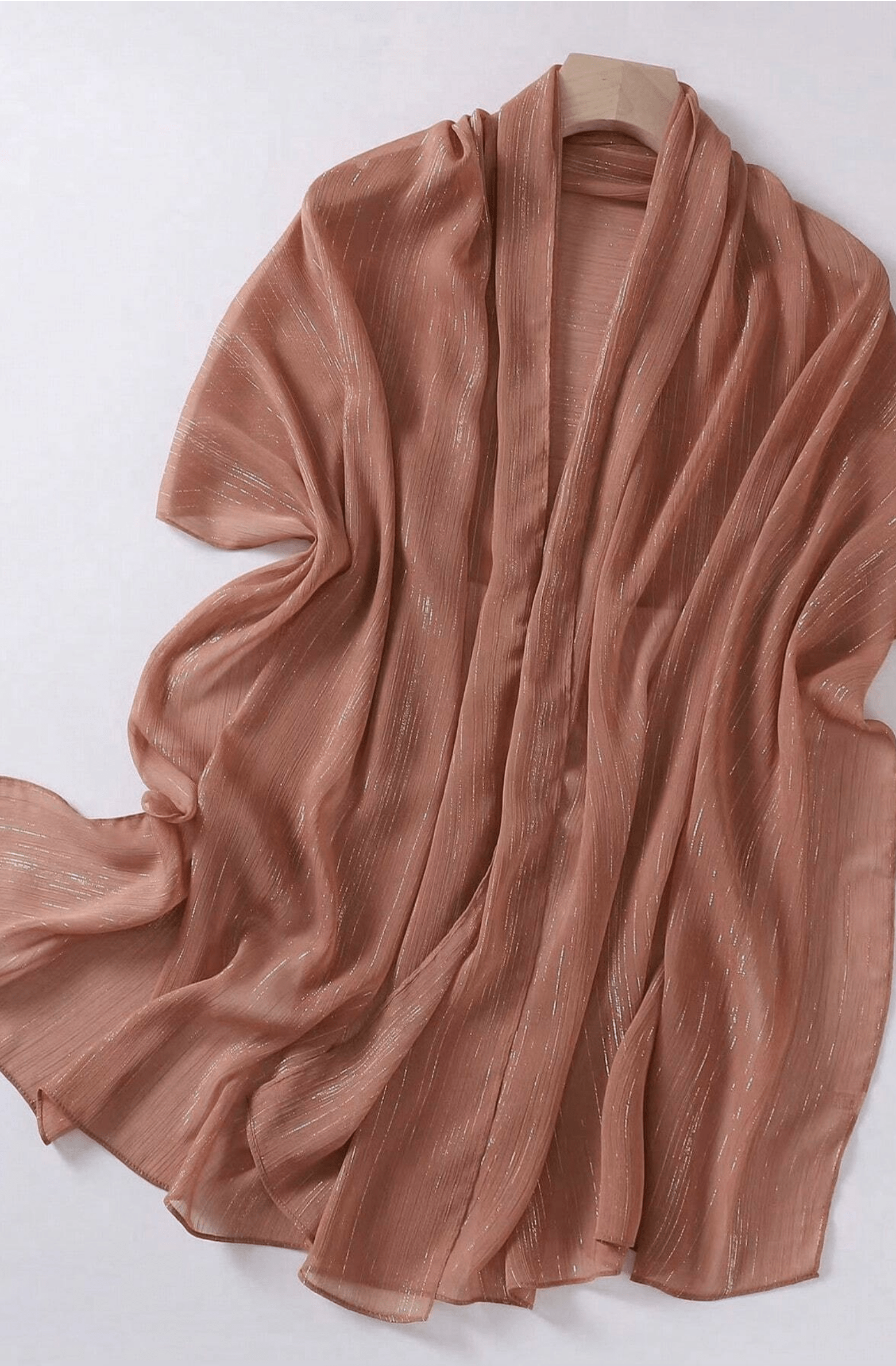 silver shimmer Chiffon hijab Kabayare