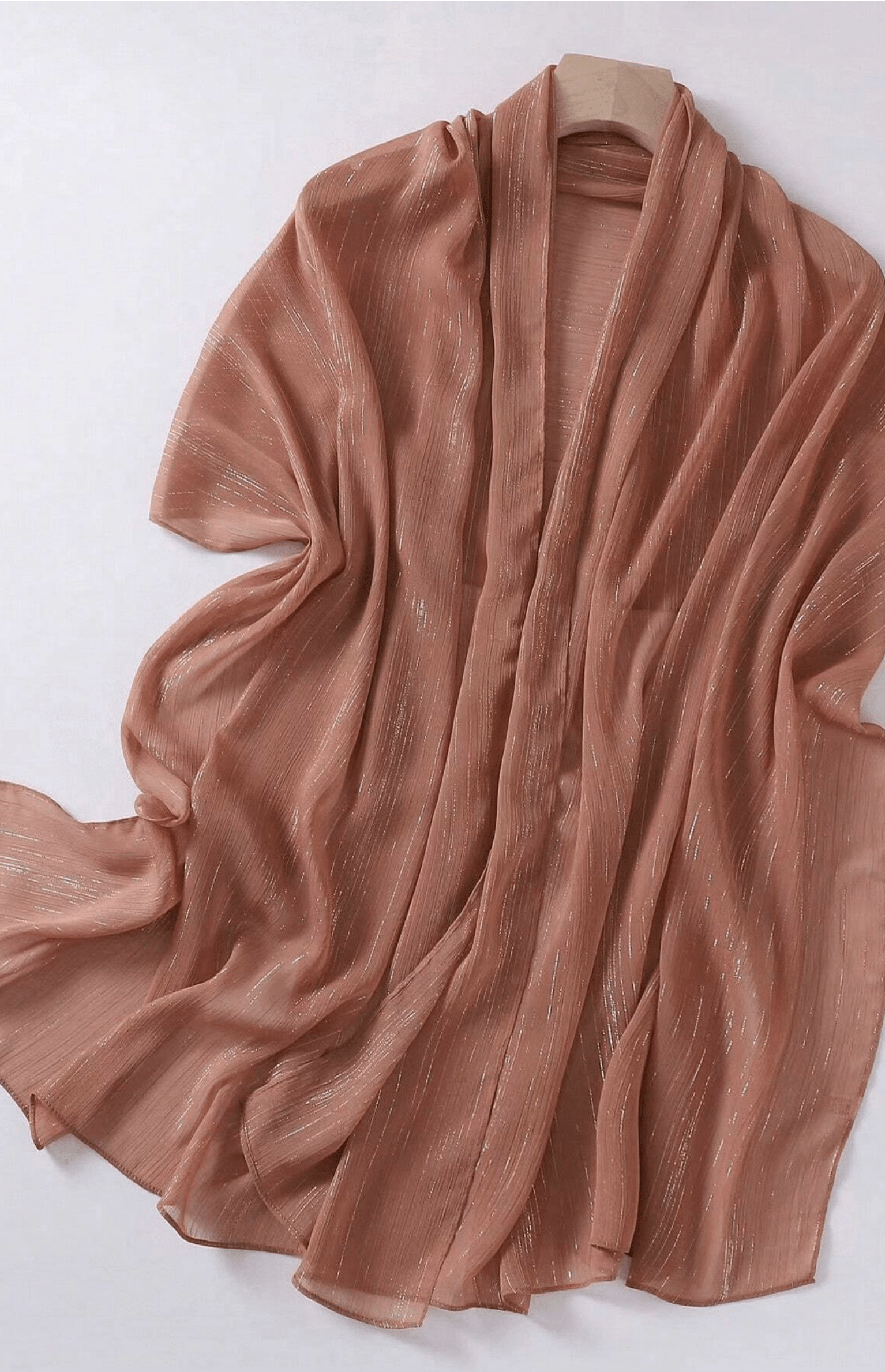 silver shimmer Chiffon hijab Kabayare