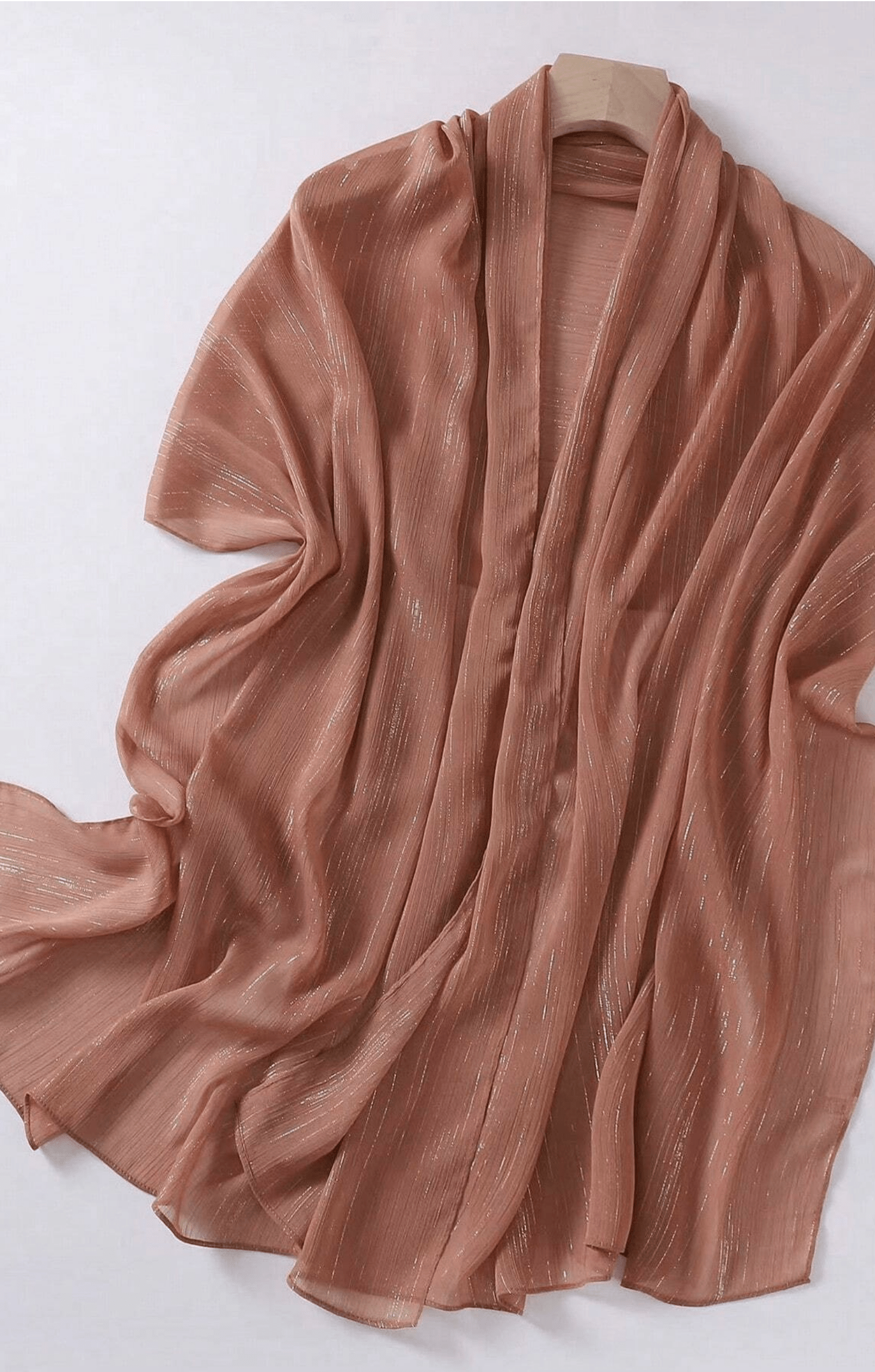 silver shimmer Chiffon hijab Kabayare