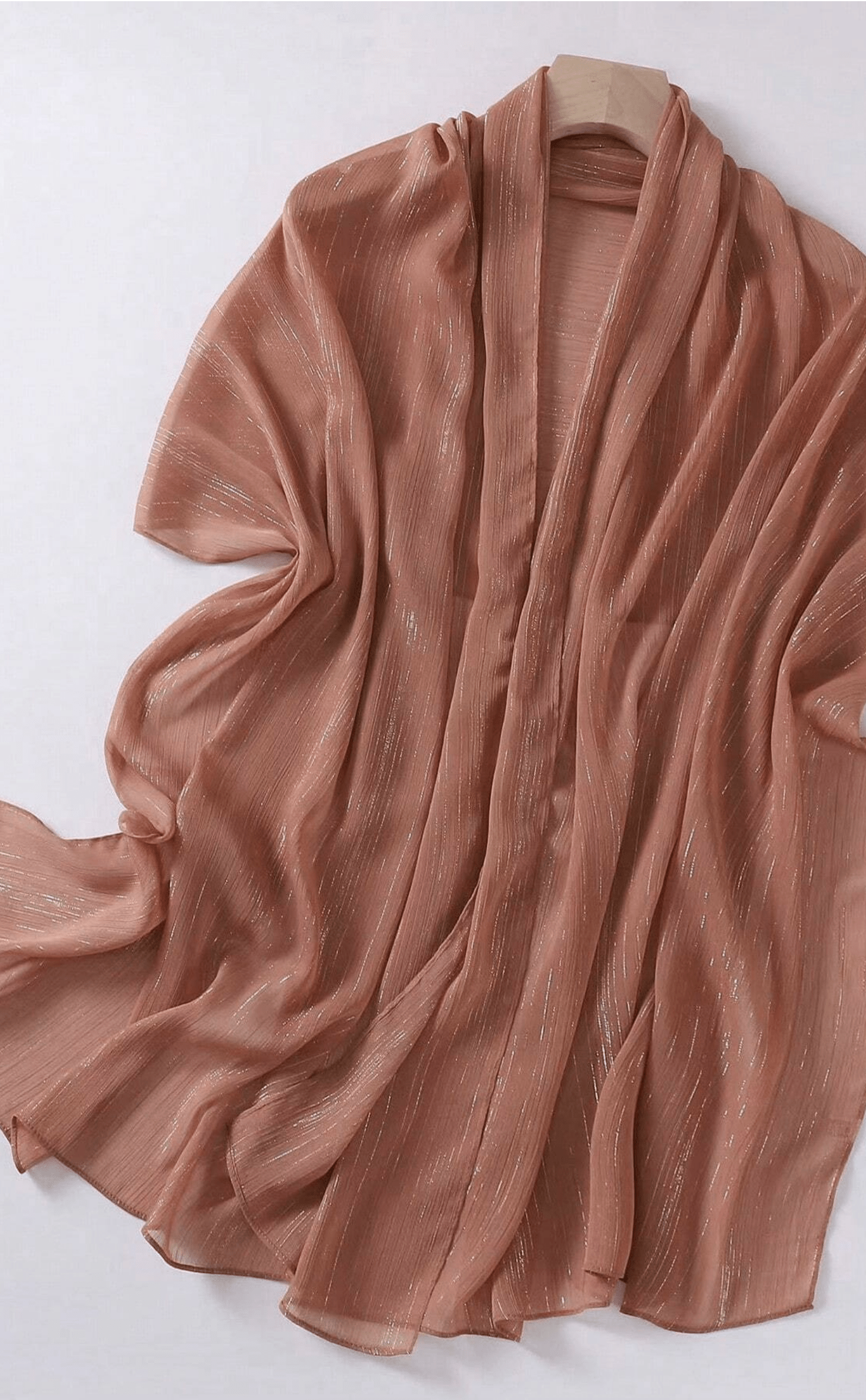 silver shimmer Chiffon hijab Kabayare