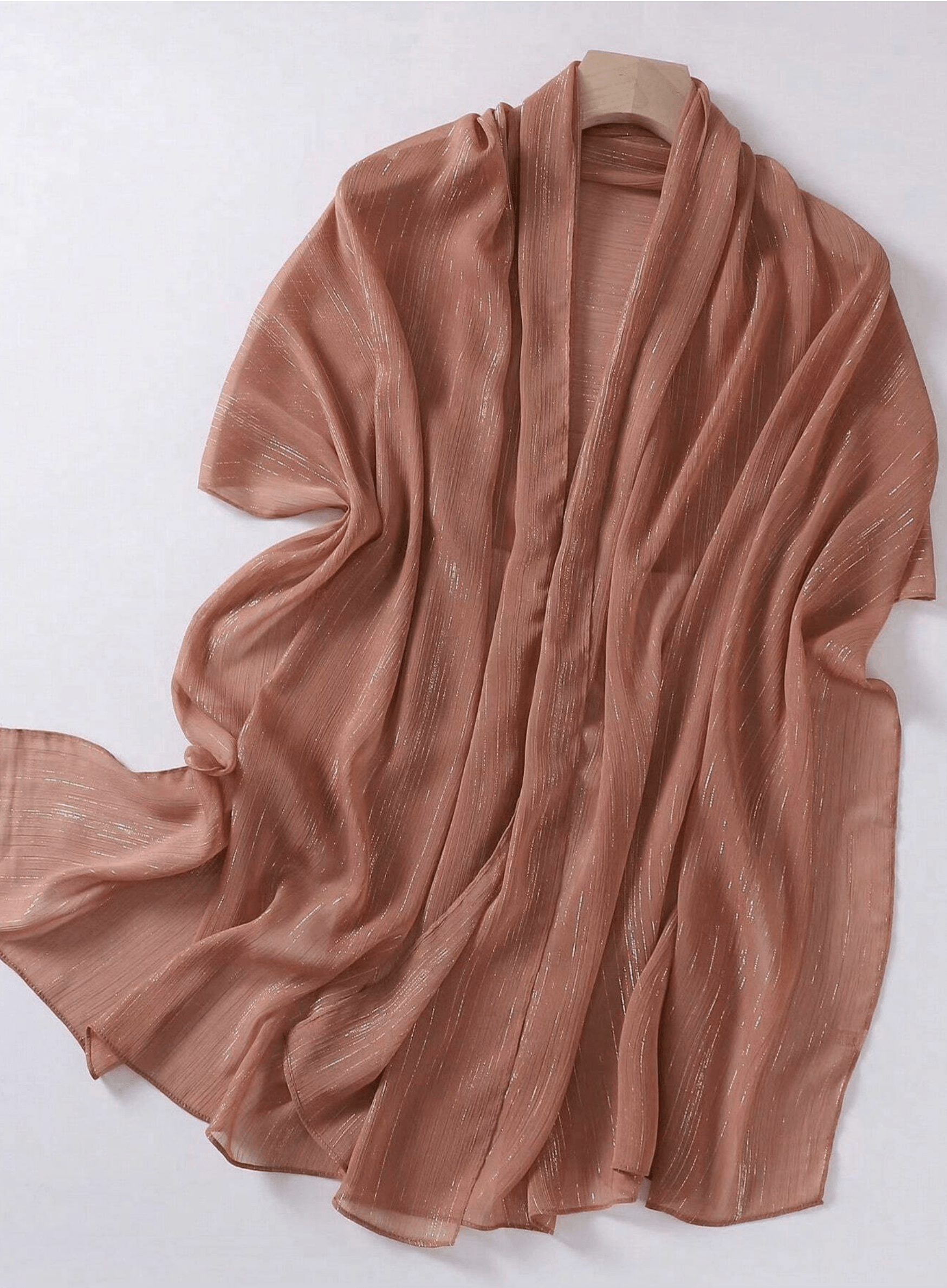 silver shimmer Chiffon hijab Kabayare