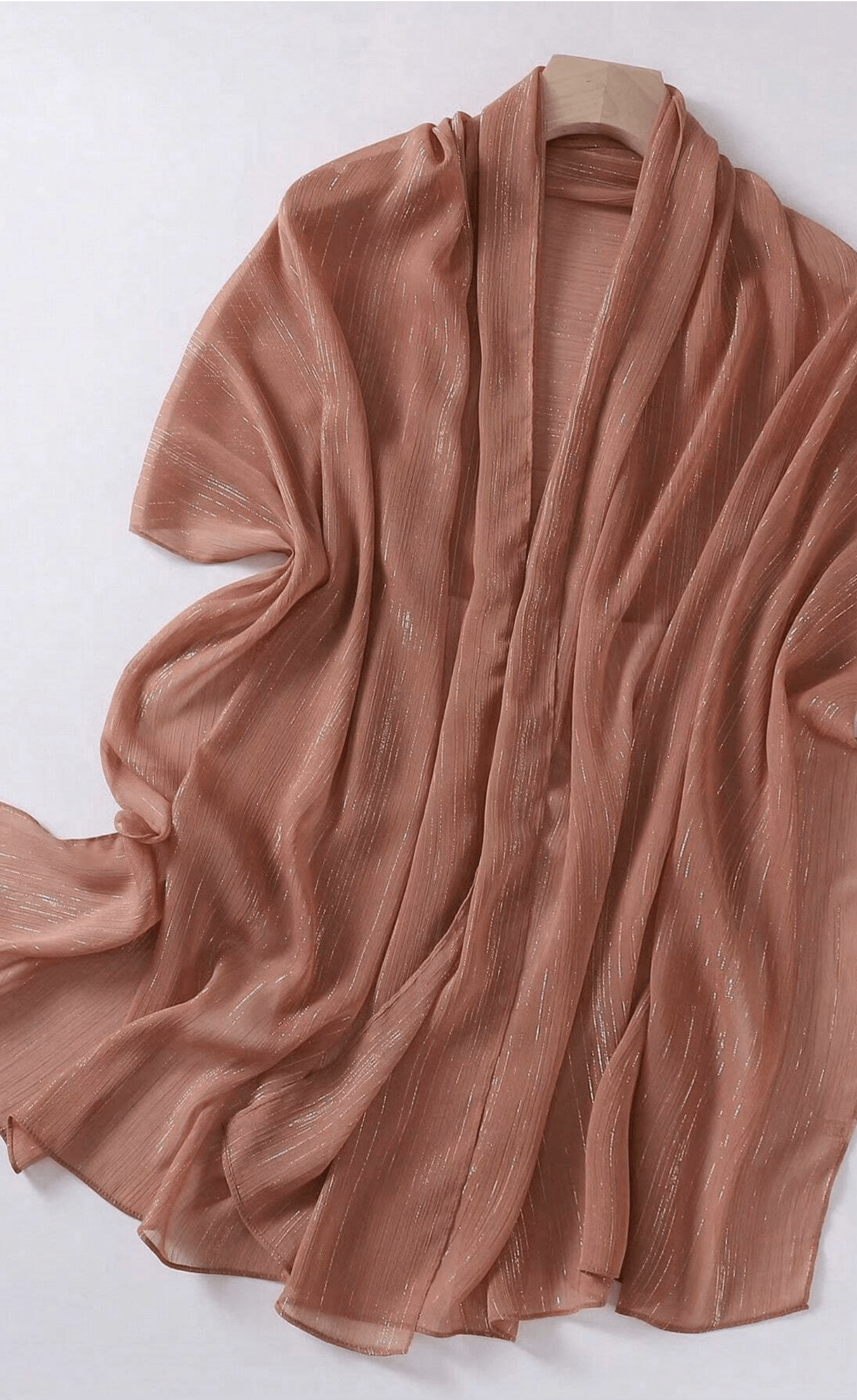 silver shimmer Chiffon hijab Kabayare