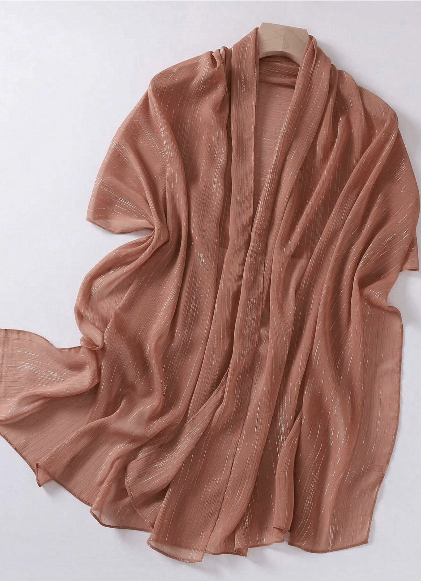 silver shimmer Chiffon hijab Kabayare