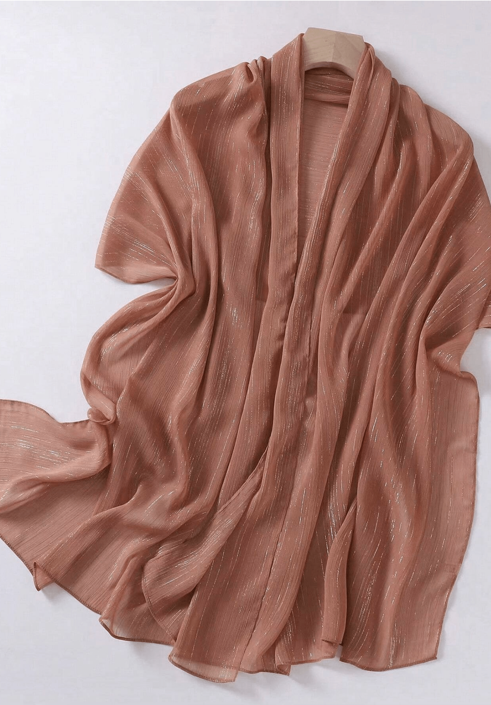 silver shimmer Chiffon hijab Kabayare