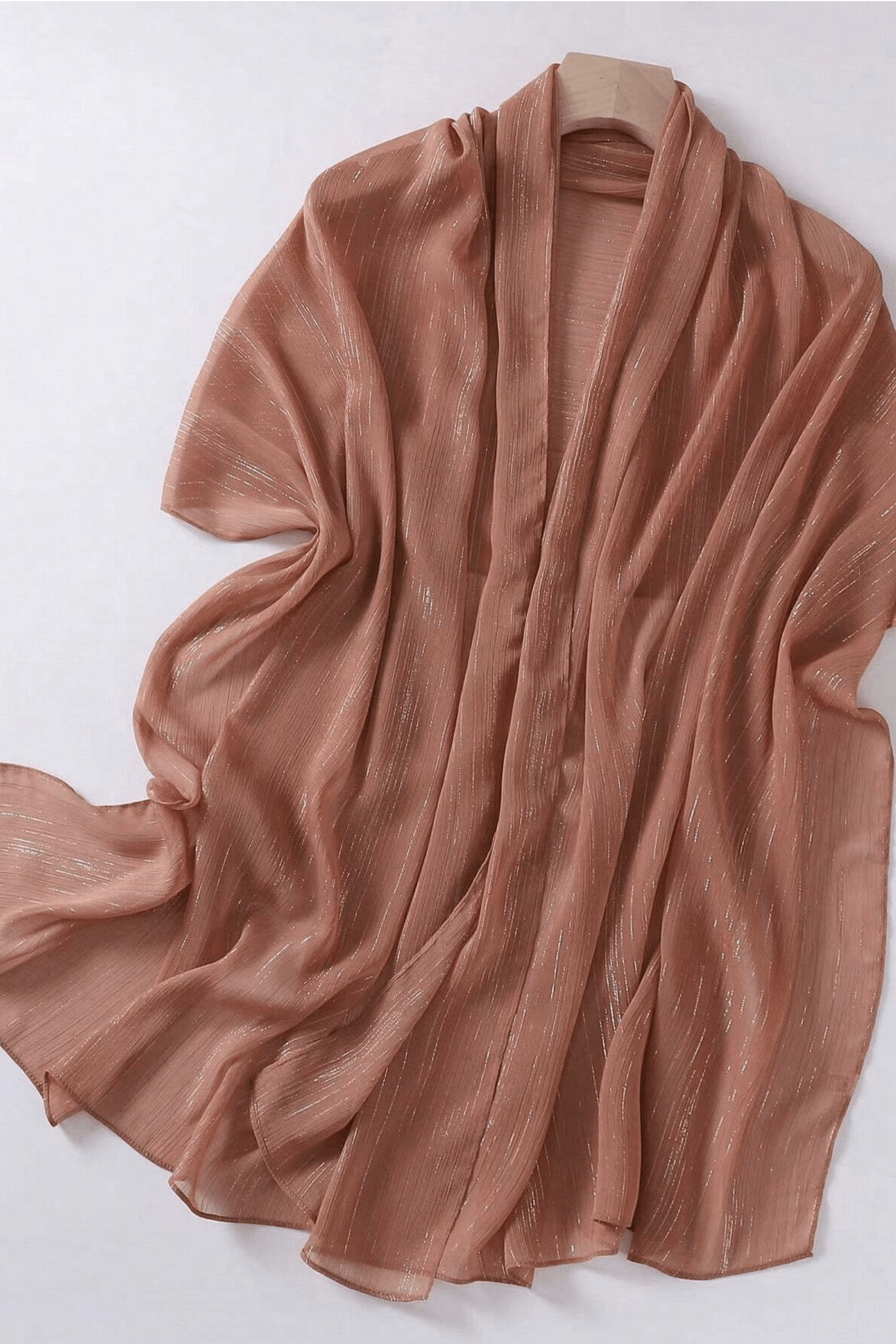 silver shimmer Chiffon hijab Kabayare