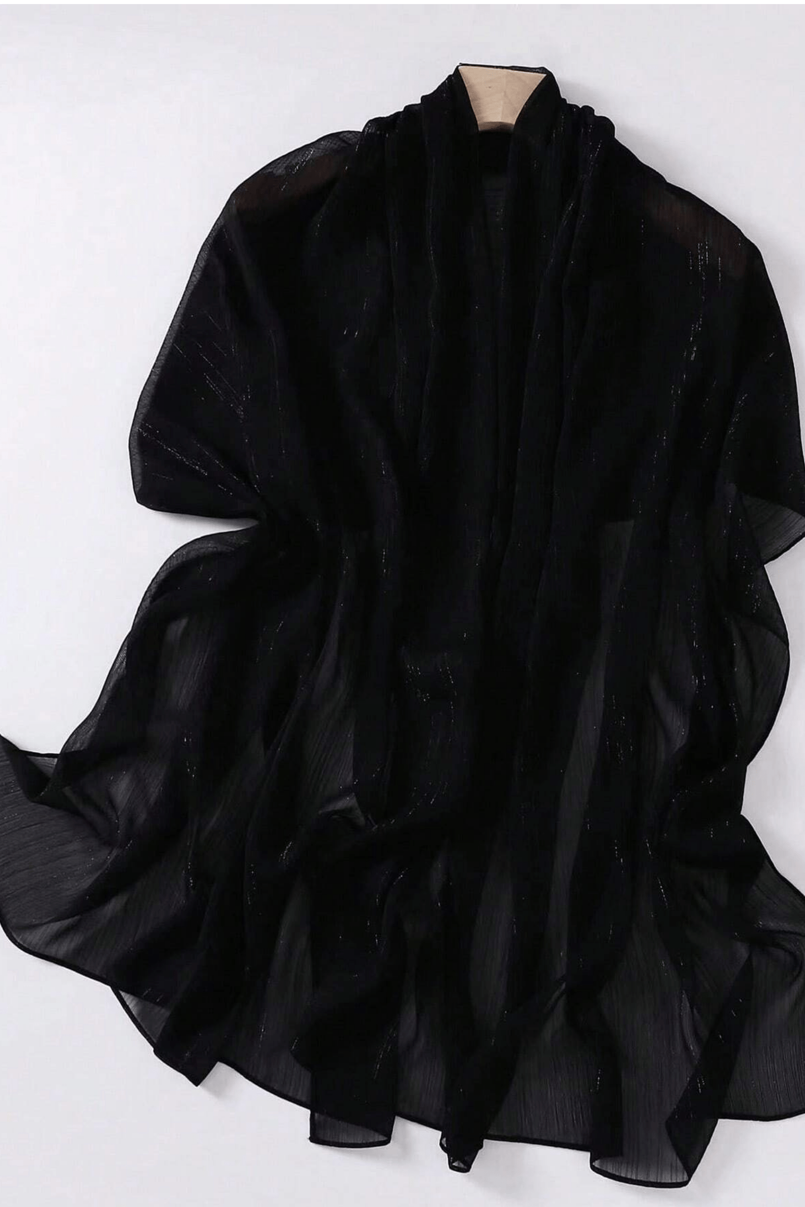 silver shimmer Chiffon hijab Kabayare
