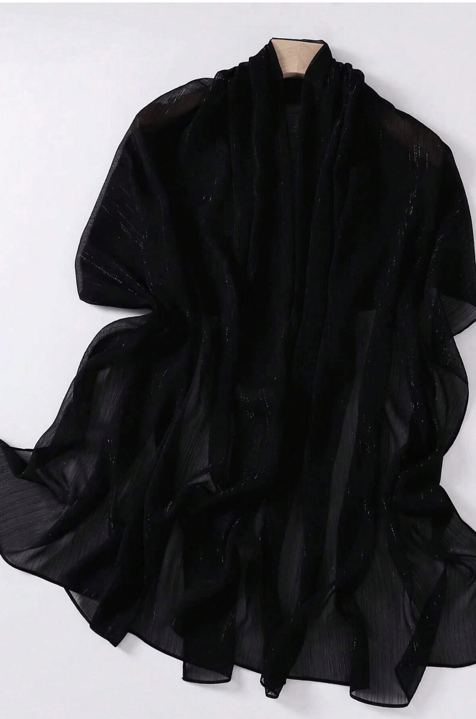 silver shimmer Chiffon hijab Kabayare