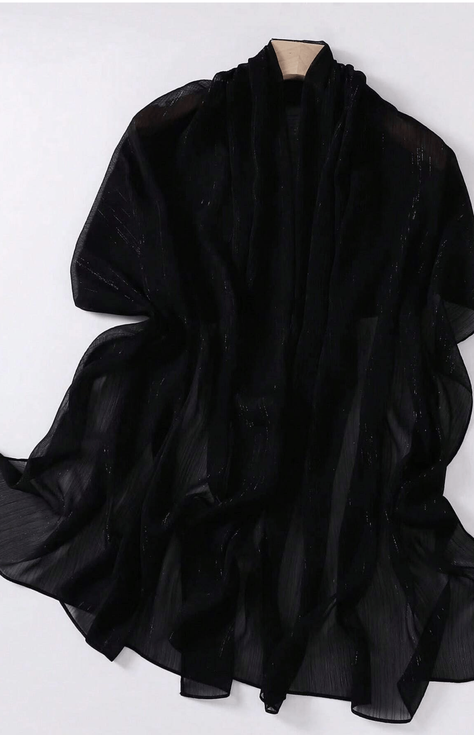 silver shimmer Chiffon hijab Kabayare