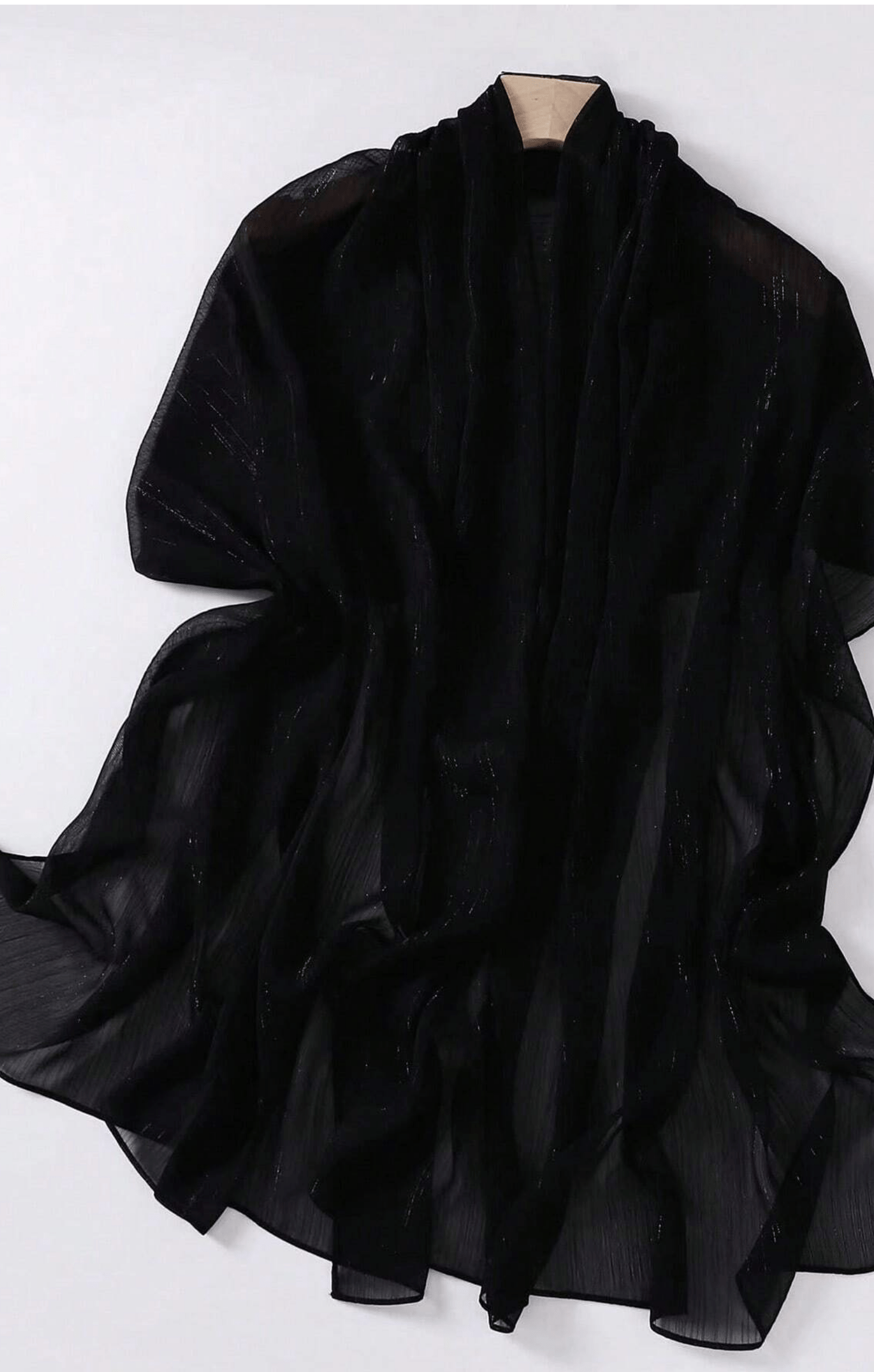 silver shimmer Chiffon hijab Kabayare