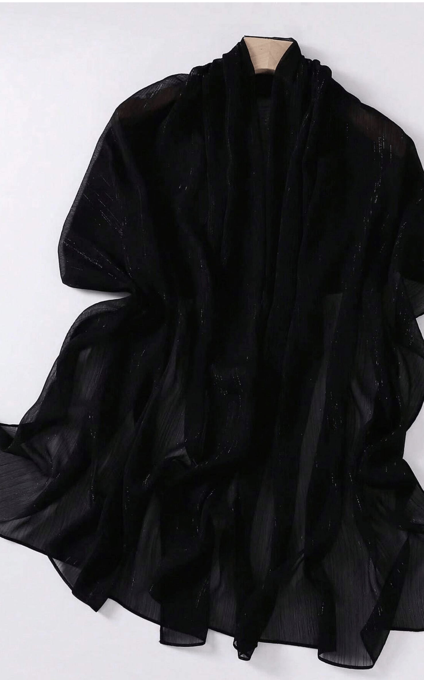silver shimmer Chiffon hijab Kabayare