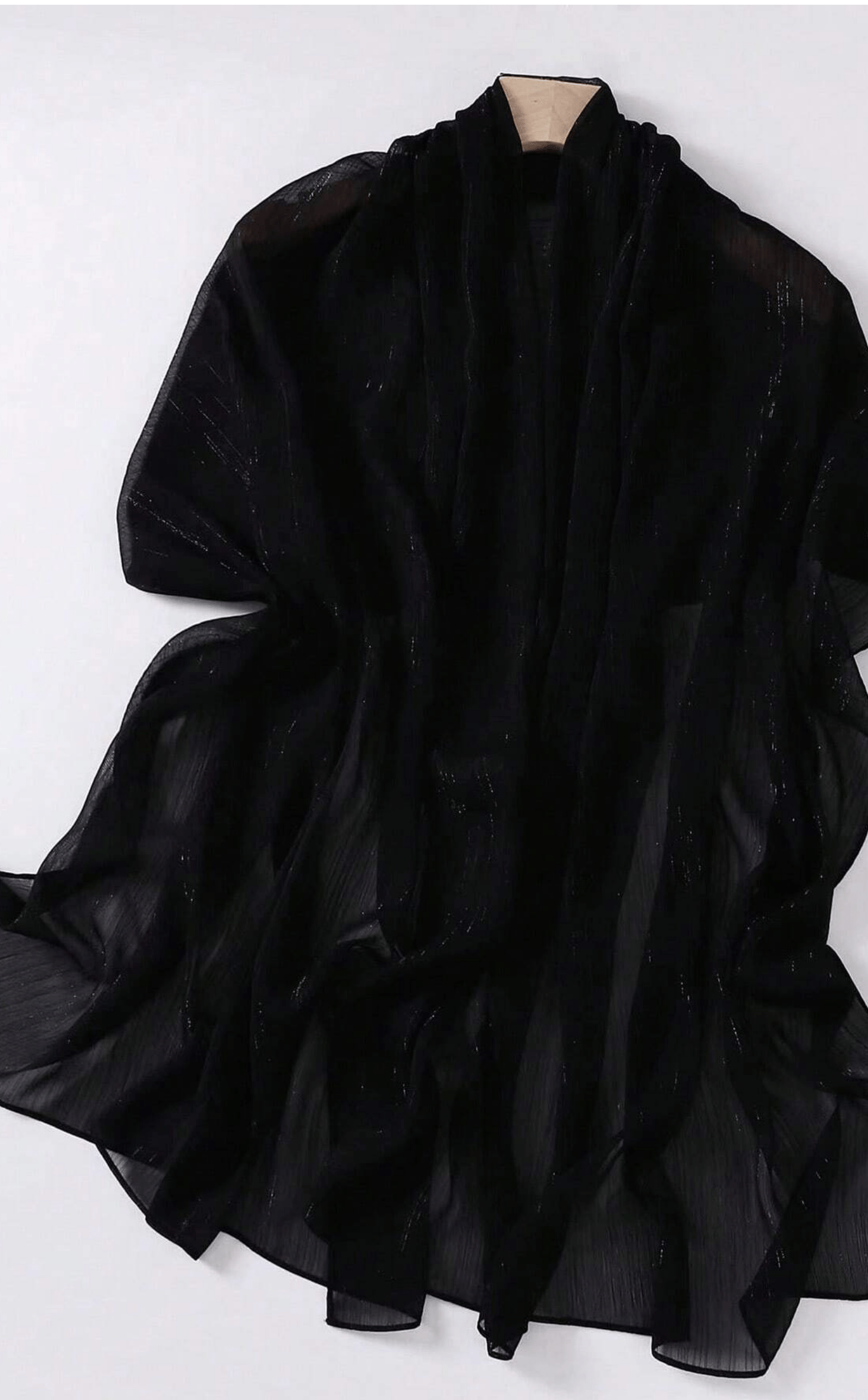 silver shimmer Chiffon hijab Kabayare