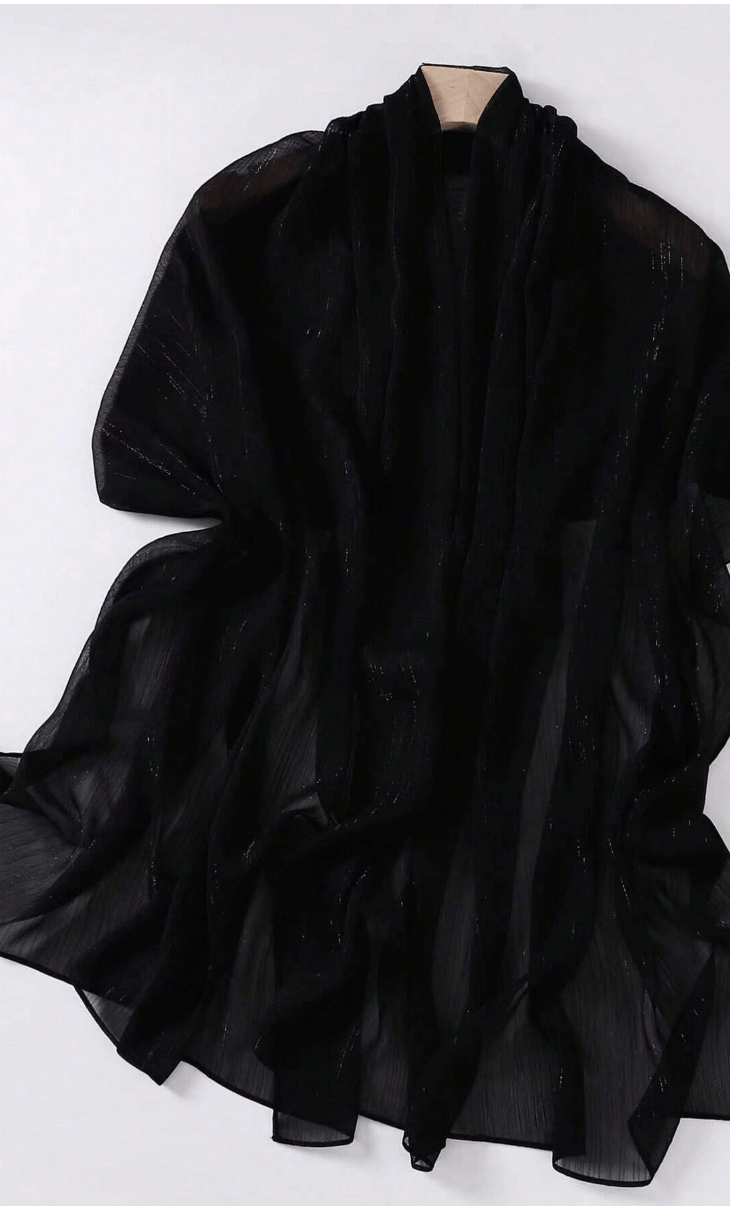 silver shimmer Chiffon hijab Kabayare