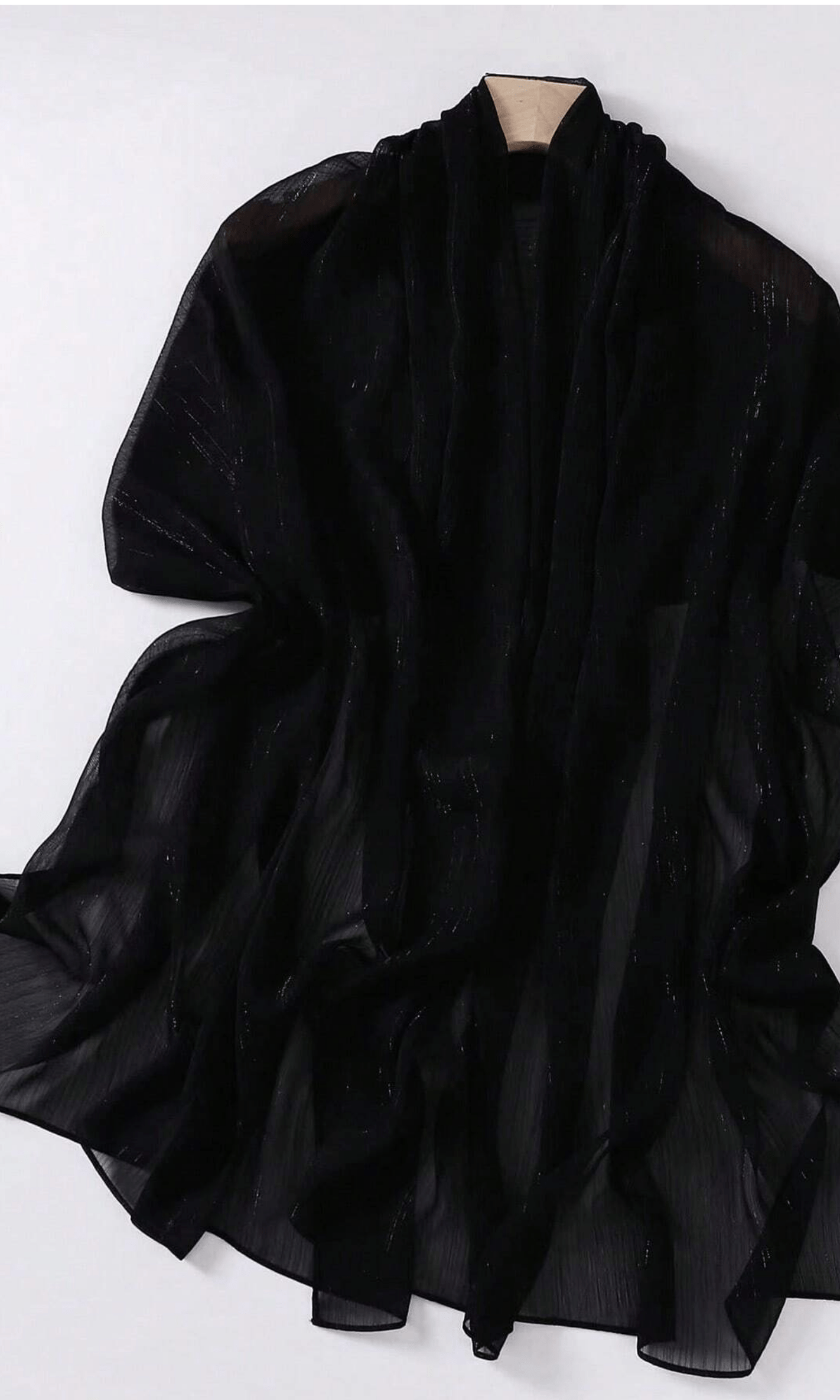 silver shimmer Chiffon hijab Kabayare