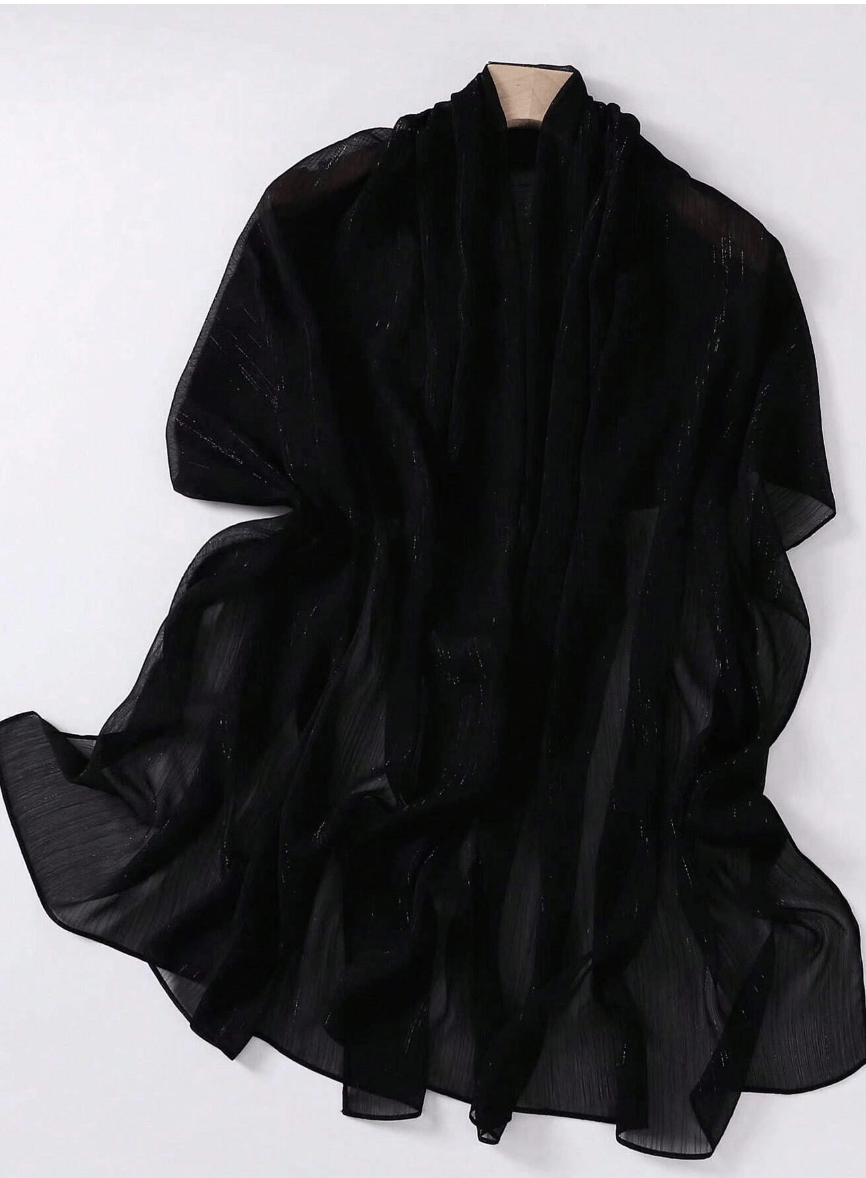 silver shimmer Chiffon hijab Kabayare