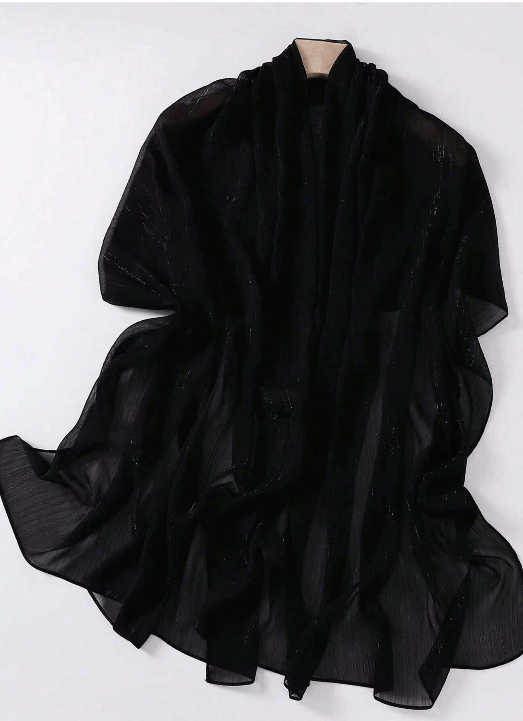 silver shimmer Chiffon hijab Kabayare