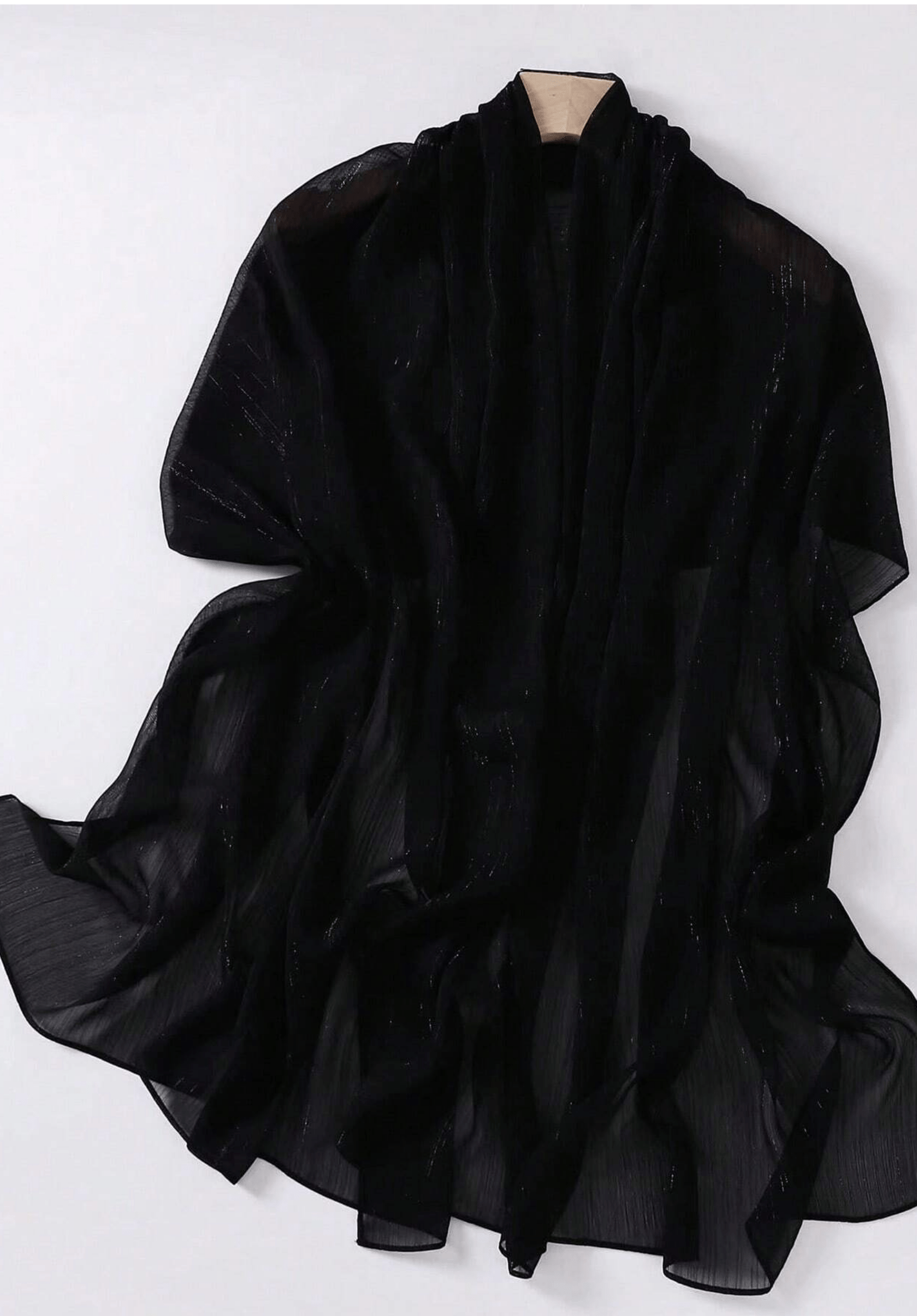 silver shimmer Chiffon hijab Kabayare