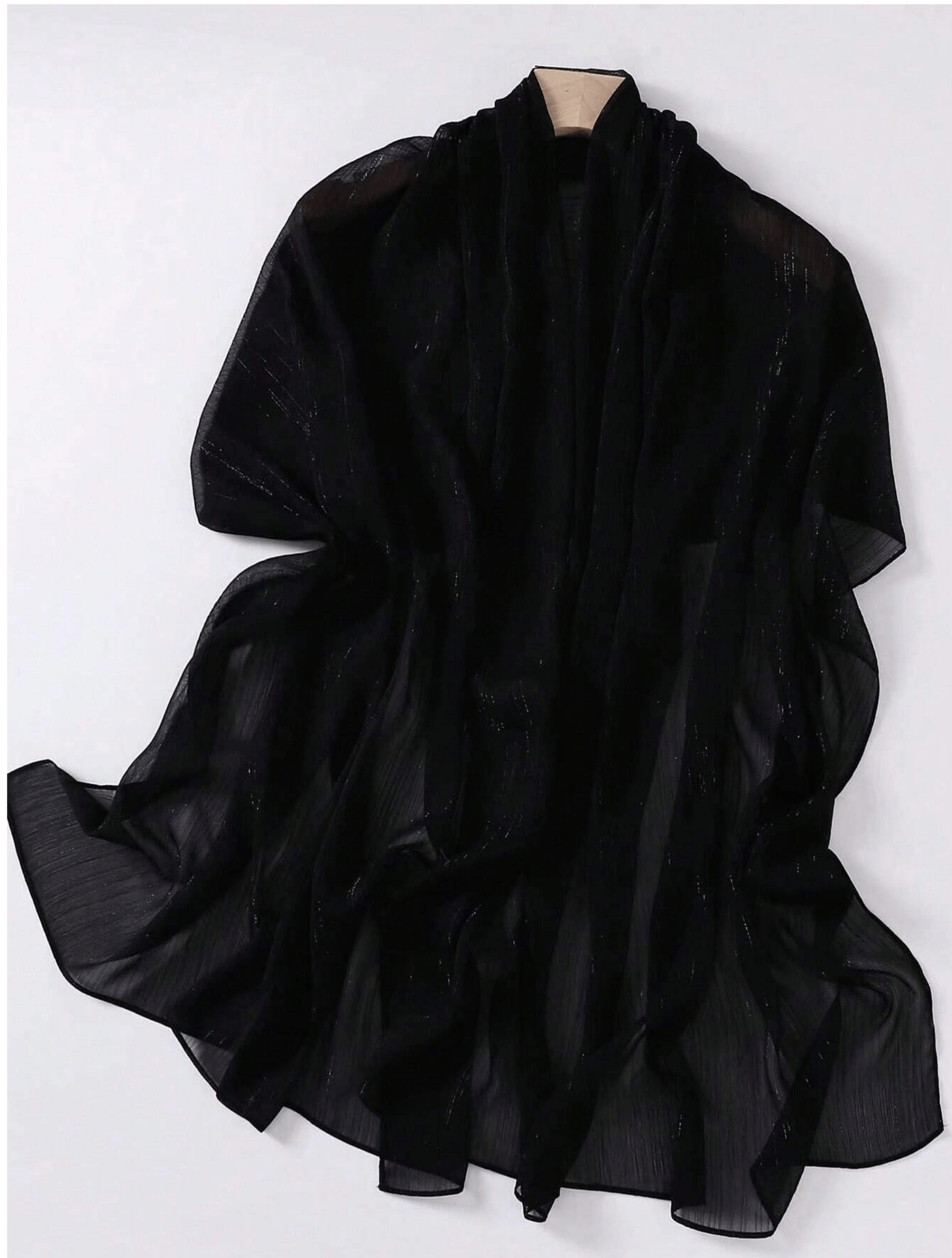 silver shimmer Chiffon hijab Kabayare